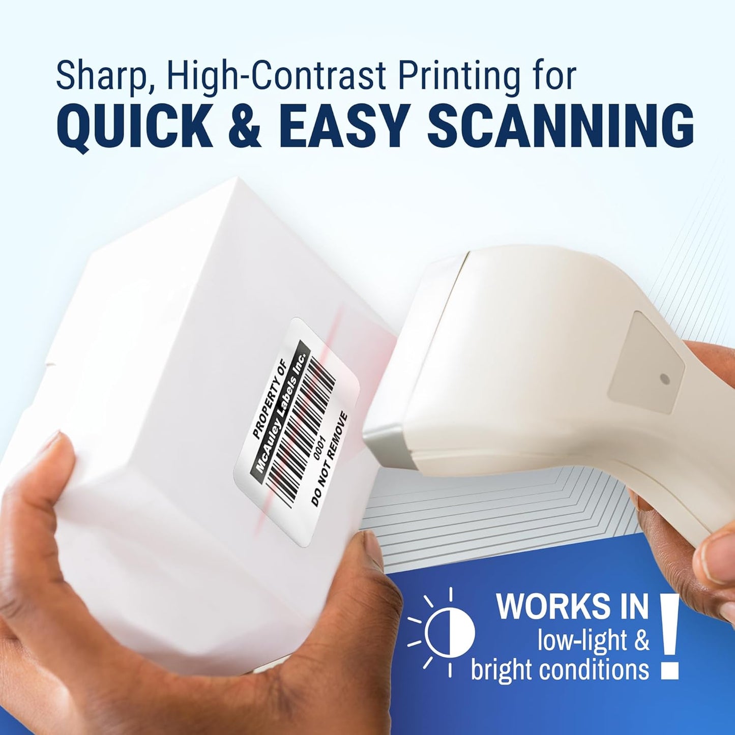 McAuley Labels Custom Asset Tags for Equipment – Numbered, Permanent, Adhesive, Metalized Silver Polyester - ID Label - 1.5x0.75 Inches