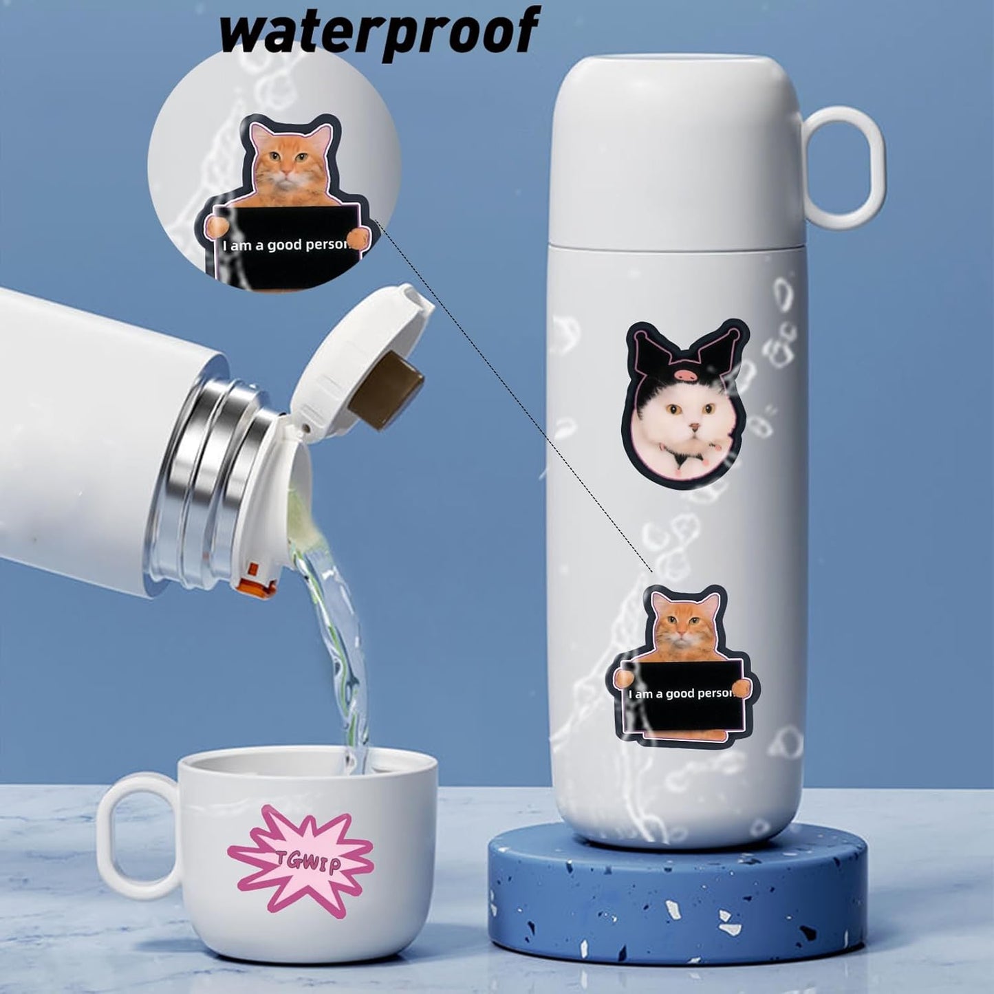 100 Pcs Cute Cartoon Pink Words Style Stickers for Scrapbooks,Cute Vinyl Stickers for Water Bottles Skateboard Notebooks Phone Kindle,Laptop Stickers for Kids Teens Adults Girls