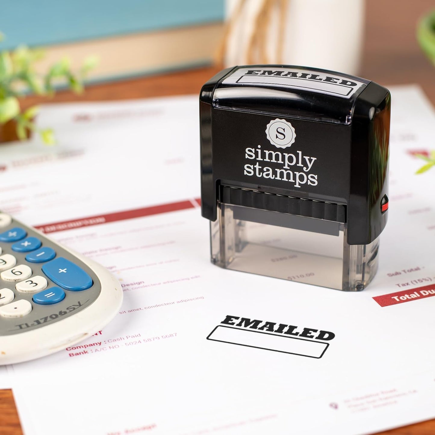 Emailed Office Stamp | 4 Different Sizes | 20 Designs | Multiple Color Options | Perfect for Quick Validation of Office Documents (Emailed, Medium)