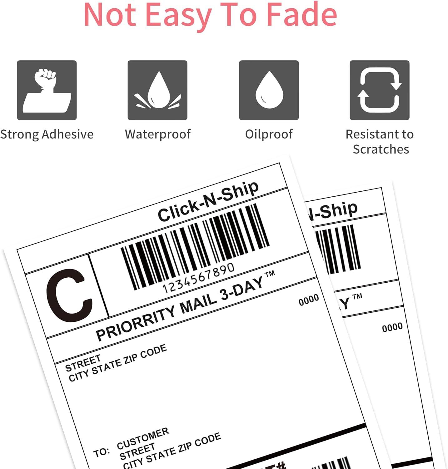 L LIKED Direct Thermal Labels 4"x 6" (1 Rolls, 1000 PCS) - for 3" Core Industrial Printers Address & Shipping Labels-White Perforations (Commercial Grade)