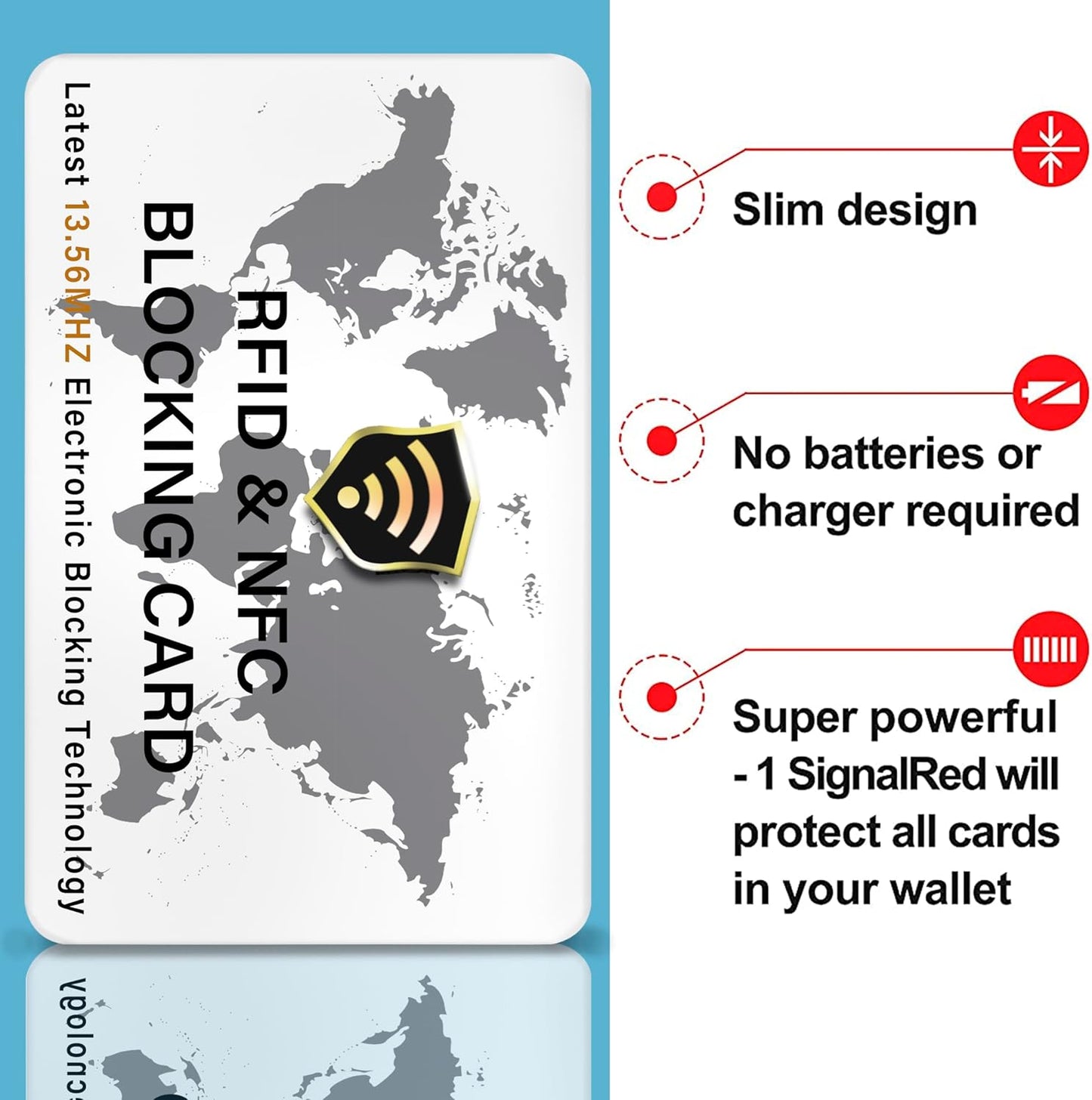 SaiTech IT 10 Pack RFID Blocking Card NFC Contactless Debit/Credit Card ATM Passport Protector ideal for Men & women slim with World map design perfectly fit in wallet(White)