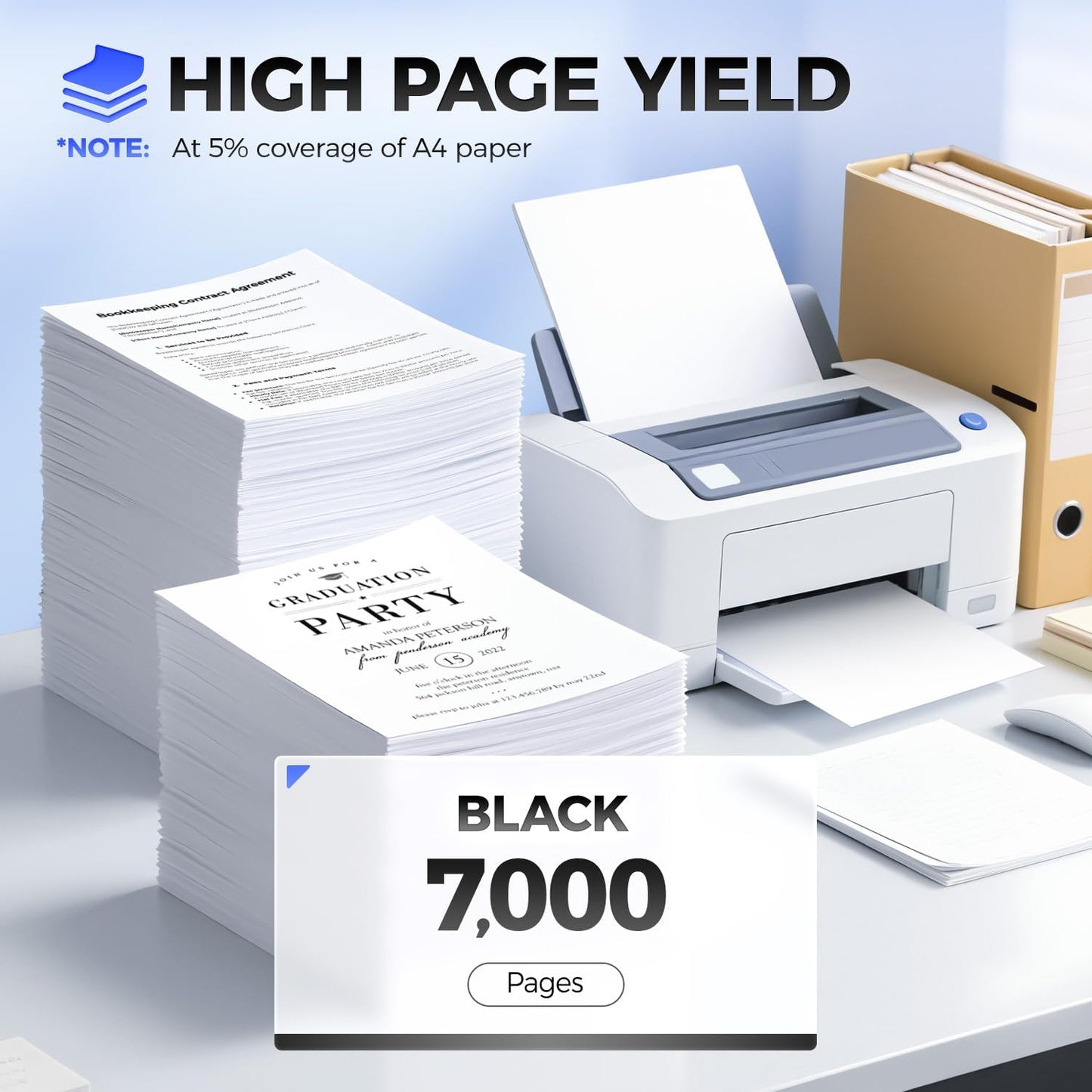 X651A11A Black Toner Cartridge with chip High Yield 1-Pack Replacement for Lexmark X651A11A Toner Compatible with Lexmark X651DE X652DE X654DE X656DE X656DTE X658DFE X658DME X658DTFE X658DTME Printer