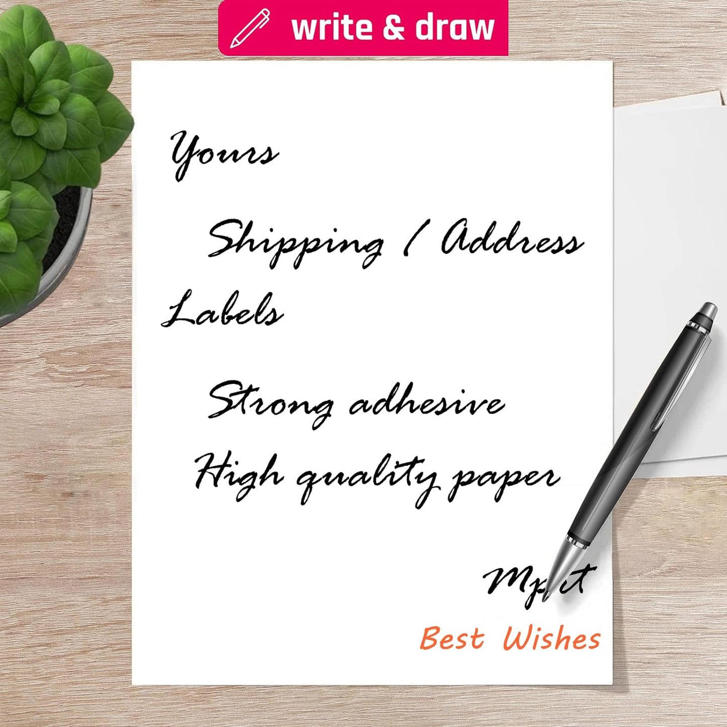 Printable White Sticker Labels, 500 Sheets 8.5" x 11" Full Sheet Label Stickers Paper for Laser & Inkjet Printer - Matte, 500 Labels