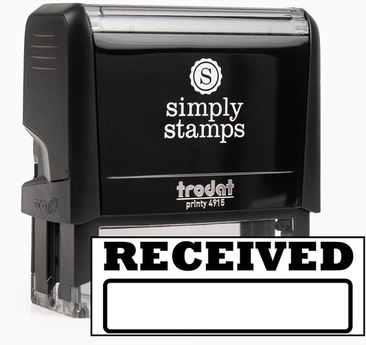 Received Office Stamp | 4 Different Sizes | 20 Designs | Multiple Color Options | Perfect for Quick Validation of Office Documents (Received, Xtra Wide)