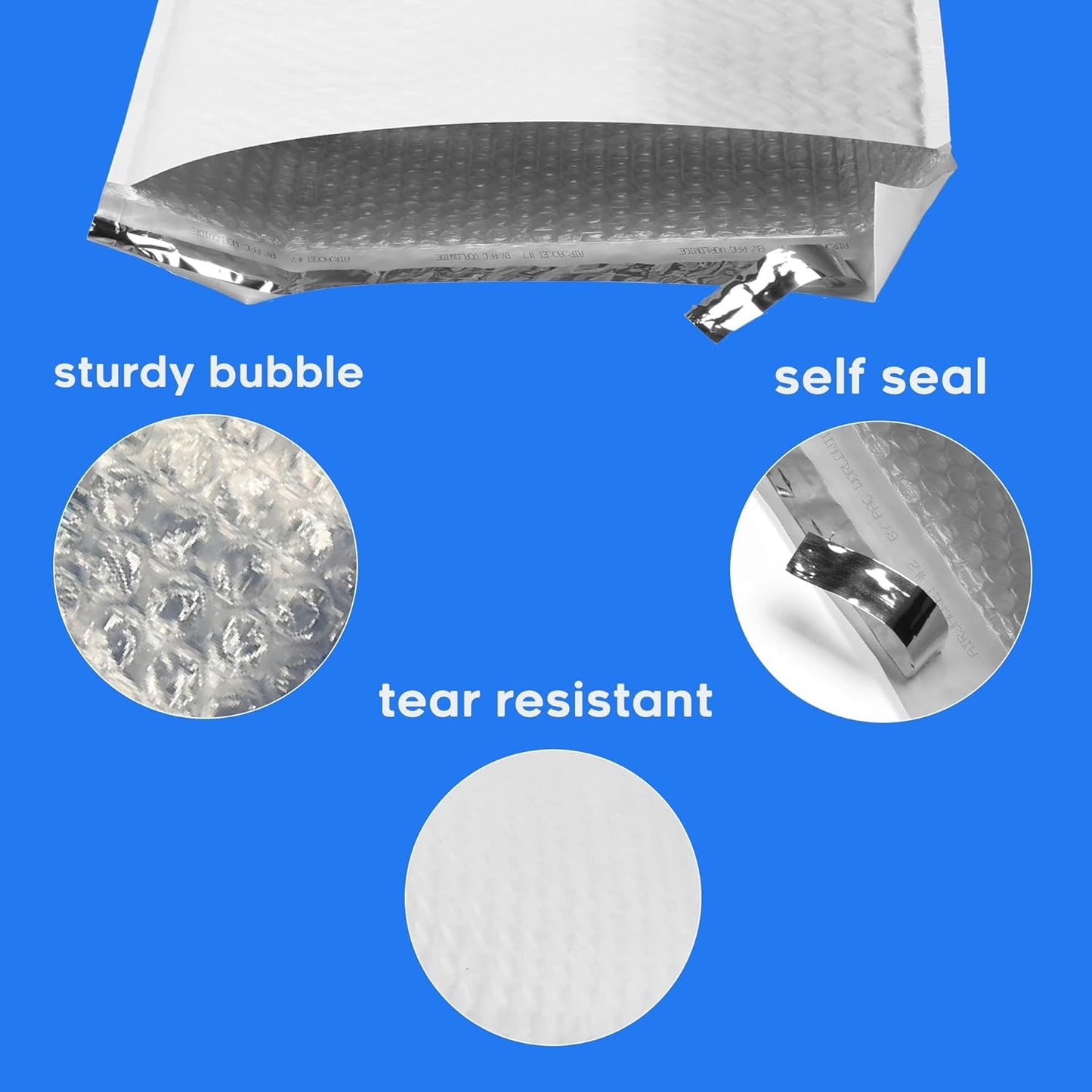 The Boxery 4x8''|#000 Poly Bubble Mailers- 500 Pack, Padded Envelopes, Self Seal, Waterproof Shipping Bags, Padded Mailers for Shipping & Packaging