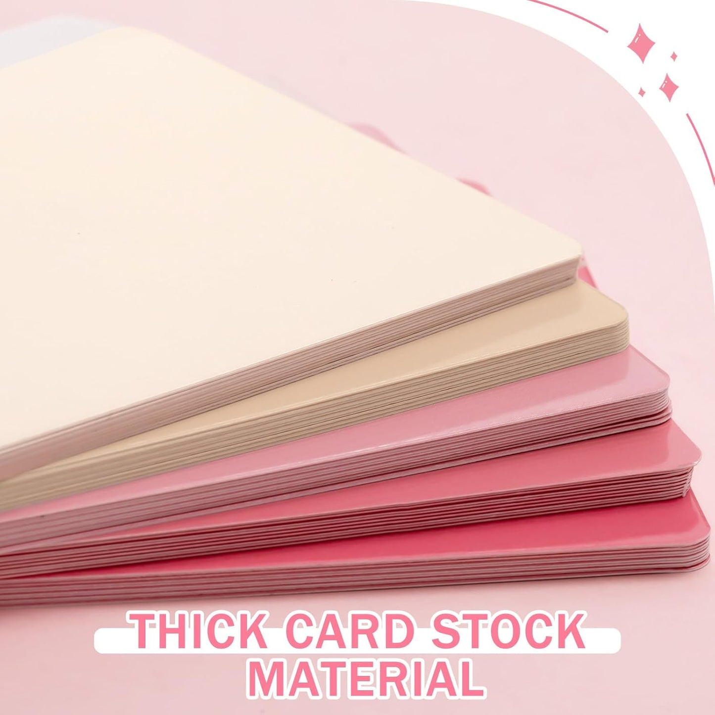 Harloon 52 Pcs Dry Erase Index Card Guide Set Include 50 Index Card Dividers 2 Number Alphabet Sticker with Tabs Photo Dividers for Office Business Back to School Supplies(3 x 5 Inch,Peachy)