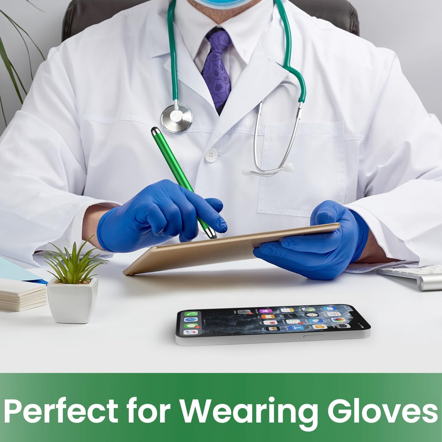 Stylus Pen for Touchscreen, 10 Pack Multiple Colors, 2 in 1 Universal Stylus, High Precision Sensitivity, Stylus Pen for ipad, iPhone, Android, Galaxy Microsoft, Tablet All Capacitive Touch Screens