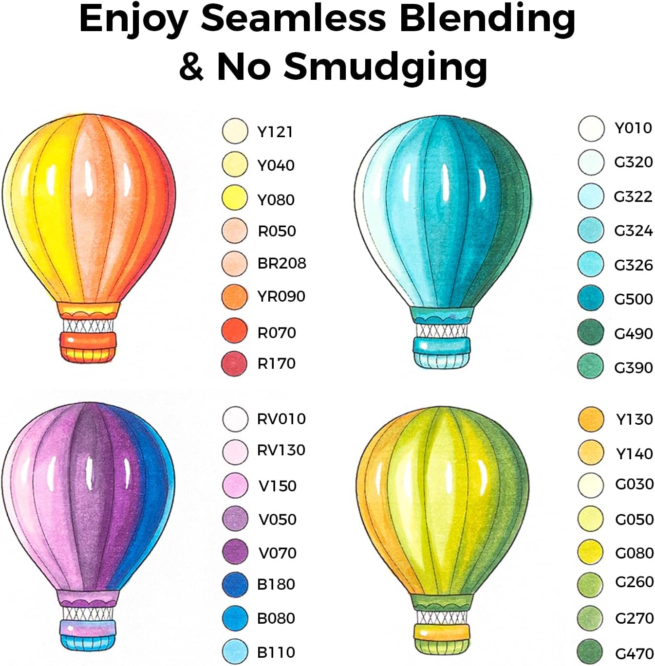 Ohuhu Alcohol Markers Brush Tip- 104-color Double Tipped Alcohol Based Art Marker Set for Artists Adults Coloring Illustration- Honolulu of Ohuhu Markers- Dual Tip Brush & Chisel- Refillable