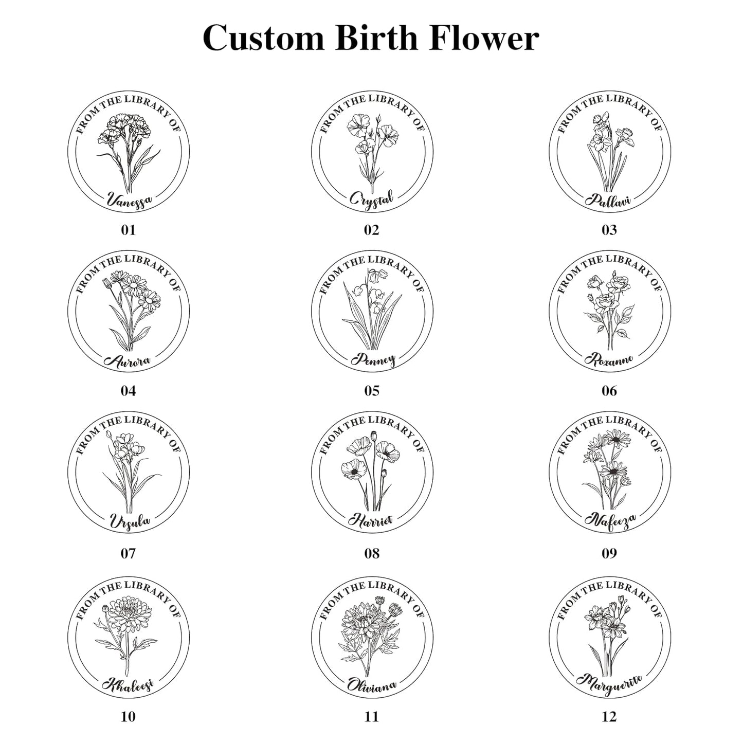 Book Embosser Custom Embosser Stamp with Your Name or Design Personalized Library Embosser Stamp Customized Books Business Cards Paper Documents Notebooks etc. (16)