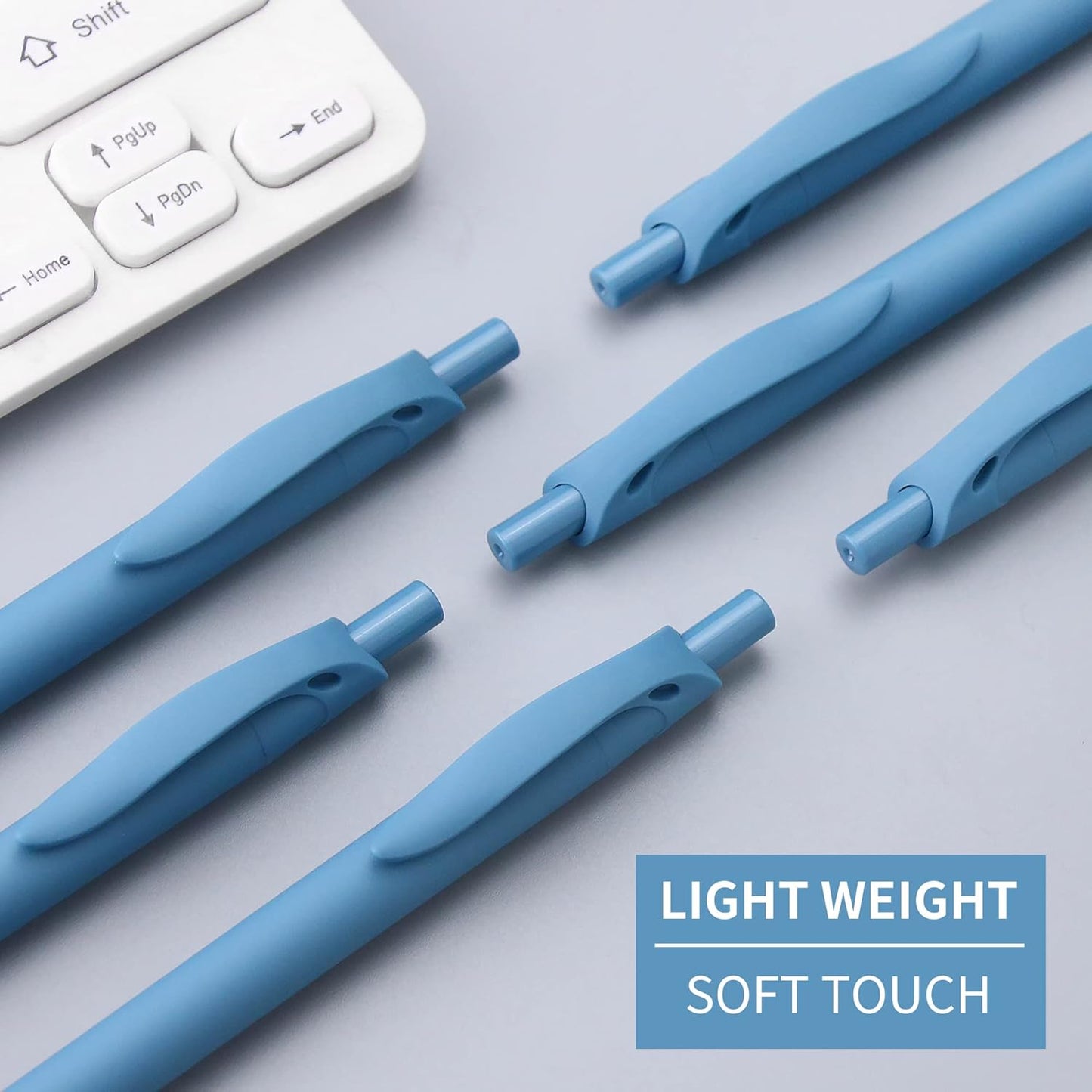 deegtran Pens Bulk, 50 Pack No Bleed Click Pens, Wholesale Retractable Ballpoint Pens, Pen Medium Point, Smooth Ink Pen, 1.0MM Blue Ink