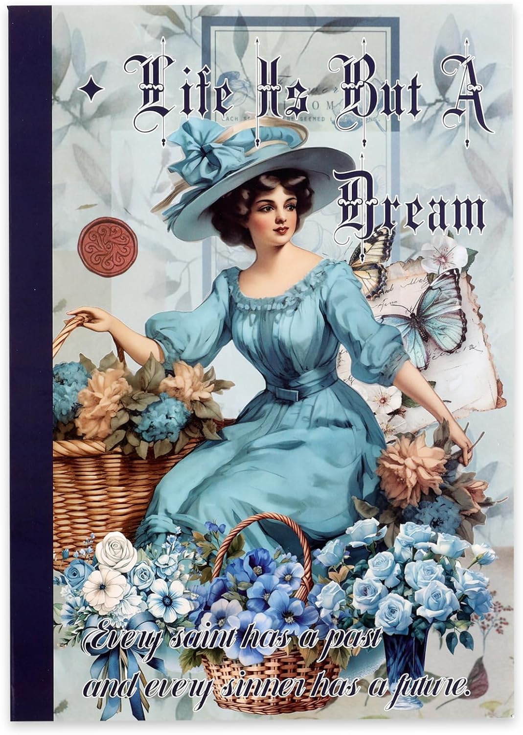 Auguro Vintage Scrapbook Stickers Book 24 Sheets 480 Pre-Cut People Stickers for Scrapbooking Washi Sticker Journal Sticker for Adults Junk Journal Supplies