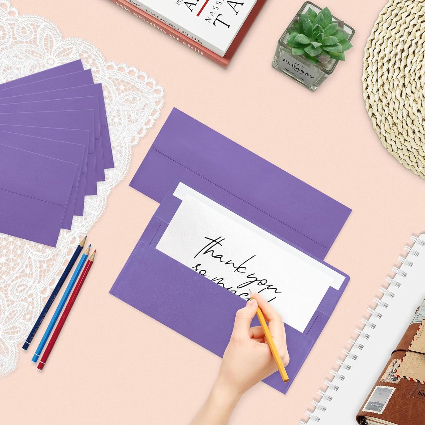 200 Pack #10 Business Envelopes, Dark Purple Standard Envelopes Self Seal, Letter Size Mailing Envelopes for Checks Letters Invoices Christmas Birthday Graduation Wedding, 4 1/8 x 9 1/2 Inch