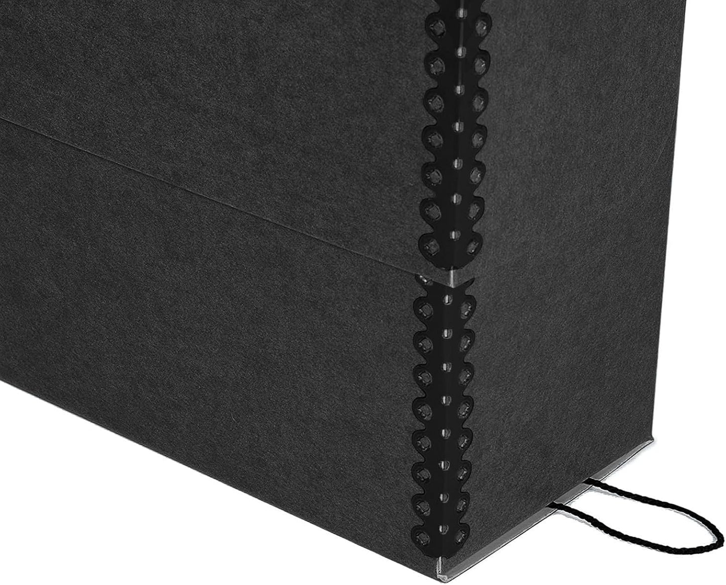 Lineco Archival Document Storage Box with Metal Edge, Acid-Free Black Boxboard, Organize and Store Files, Prints, Photos, Legal-Sized Case 15.5" x 10.5" x 5" Wide