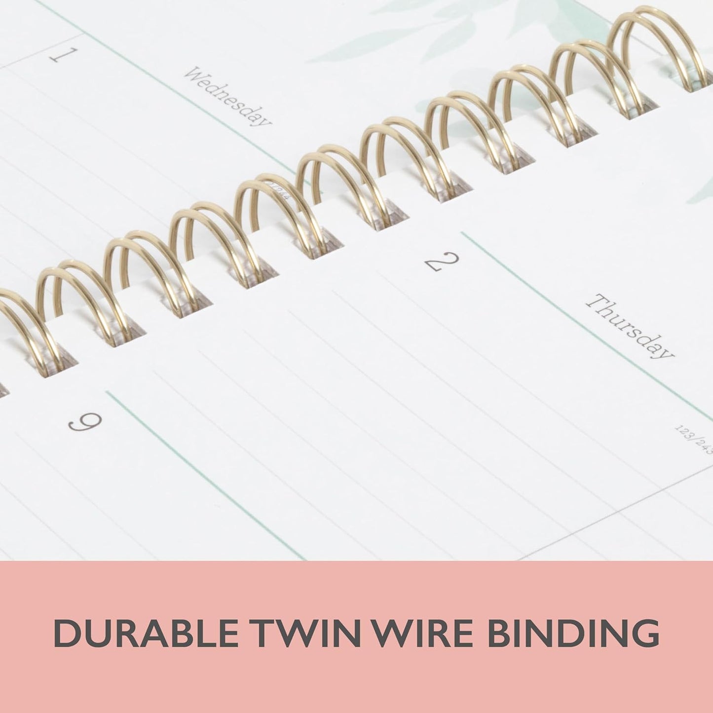 Blue Sky 2024-2025 Academic Year Weekly and Monthly Planner, 8.5" x 11", Frosted Flexible Cover, Wirebound, Laurel (150148)