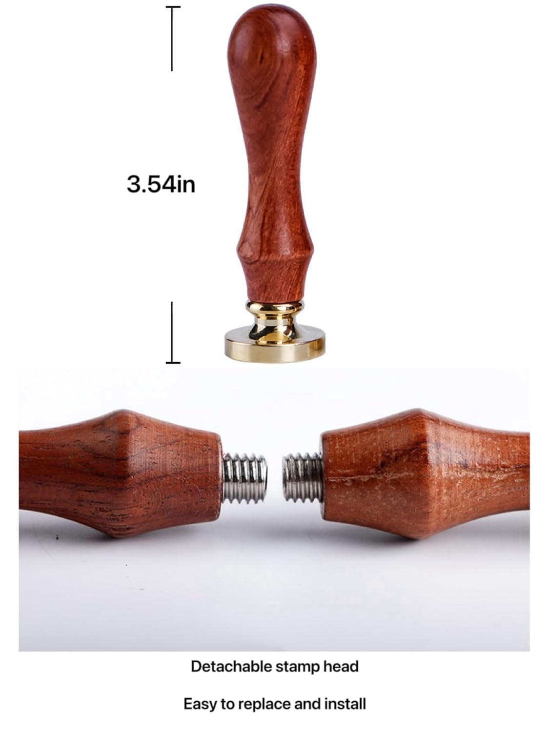 FAMOUS 6Pcs Wax Seal Stamp Gift Box Set, Brass Head+Wooden Handle, Vintage Seal Kit for Cards & Envelopes, Gift Packaging (Starry Universe Series)