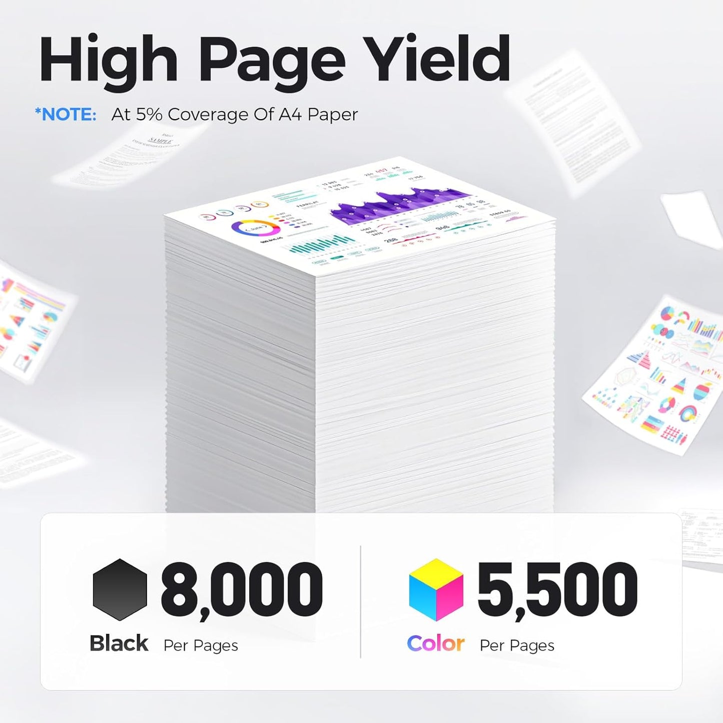 C310 C315 High-Yield Toner Cartridge Set 4-Pack Replacement for Xerox 006R04364 006R04365 006R04366 006R04367 Compatible with Xerox C310 C310DNI C315 C315DNI Color Printer (Black Cyan Magenta Yellow)