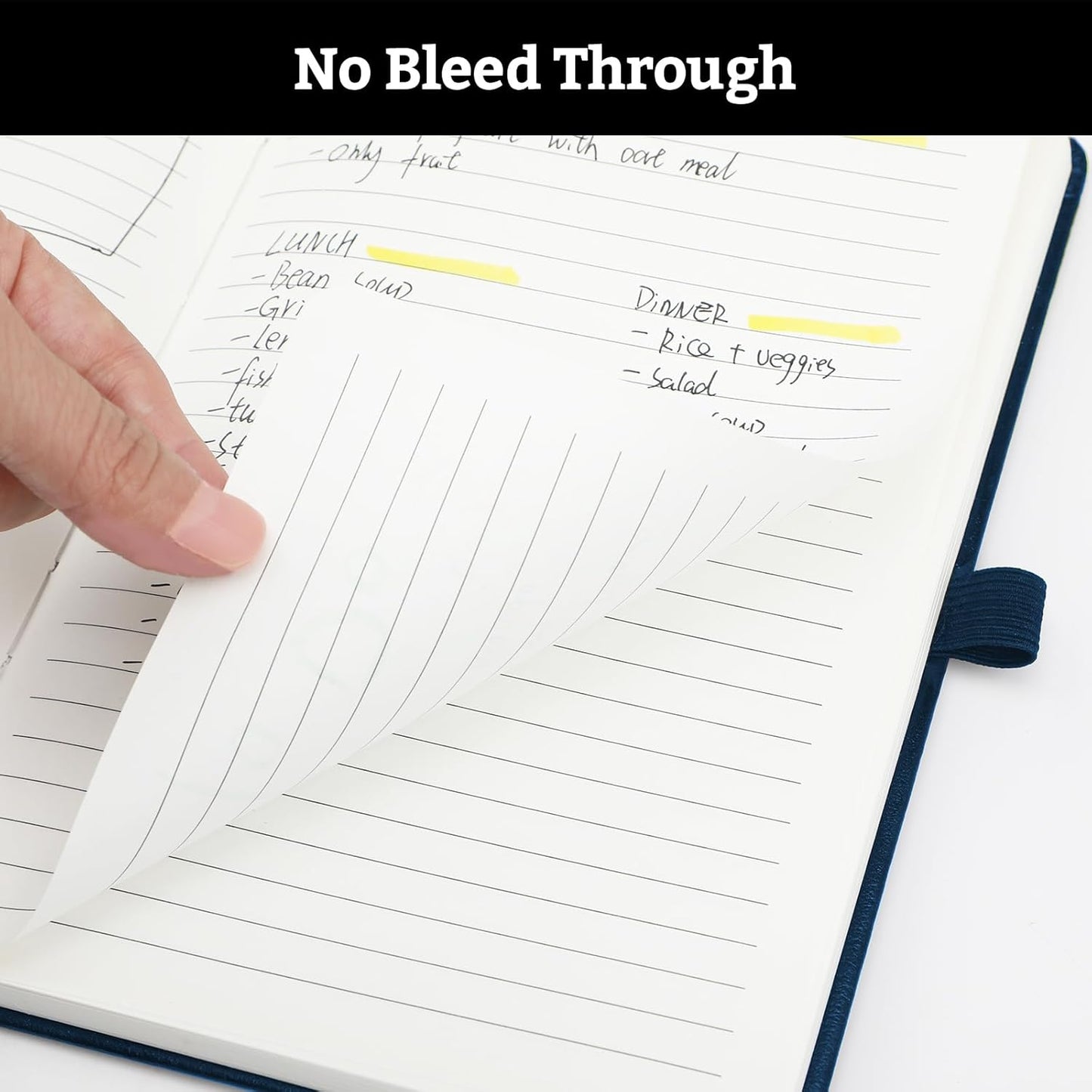 Hardcover Lined Bullet Dotted Journal Notebook, A5 140 192 Pages 100 120Gsm Paper College ruled for School,Work,Travel,and Daily Planning，5.7''*8.3'' (6, Navy, A5 Lined)