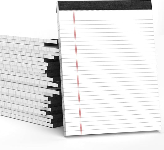 24 Pack Legal Pads 8.5 x 11 White Note Pads 8.5 x 11 Notepads 8.5 x 11 Wide Ruled White Writing Pads of Paper 8.5 x 11 Legal Notepads 8.5 x 11 White Lined Paper Pads 30 Sheets Per Legal Note Pads