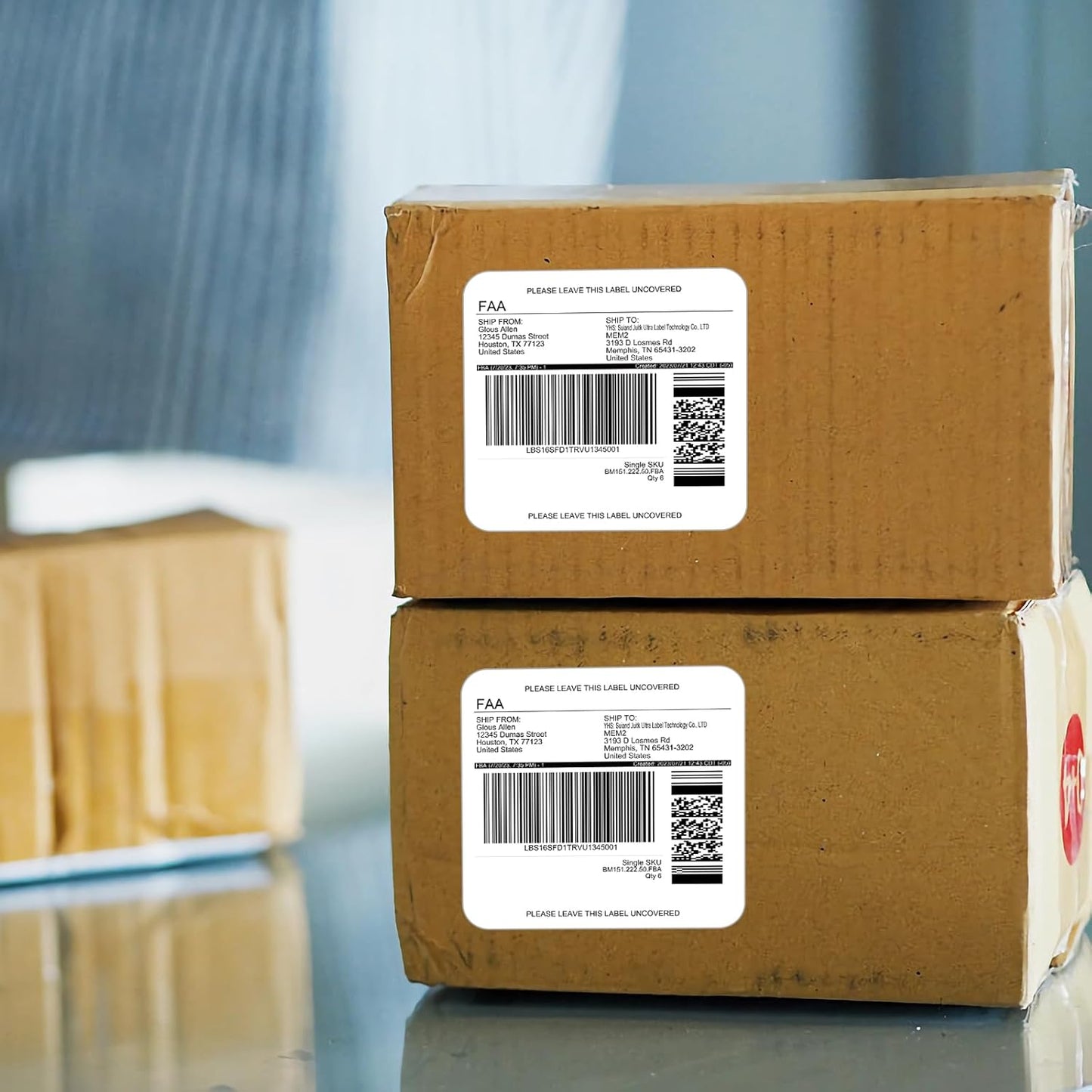 6 UP Labels, 4" x 3-1/3" Shipping Address Labels for Laser Inkjet Printer, Self Adhesive, Blank Mailing Sticker Paper (2000 Sheet=12000)