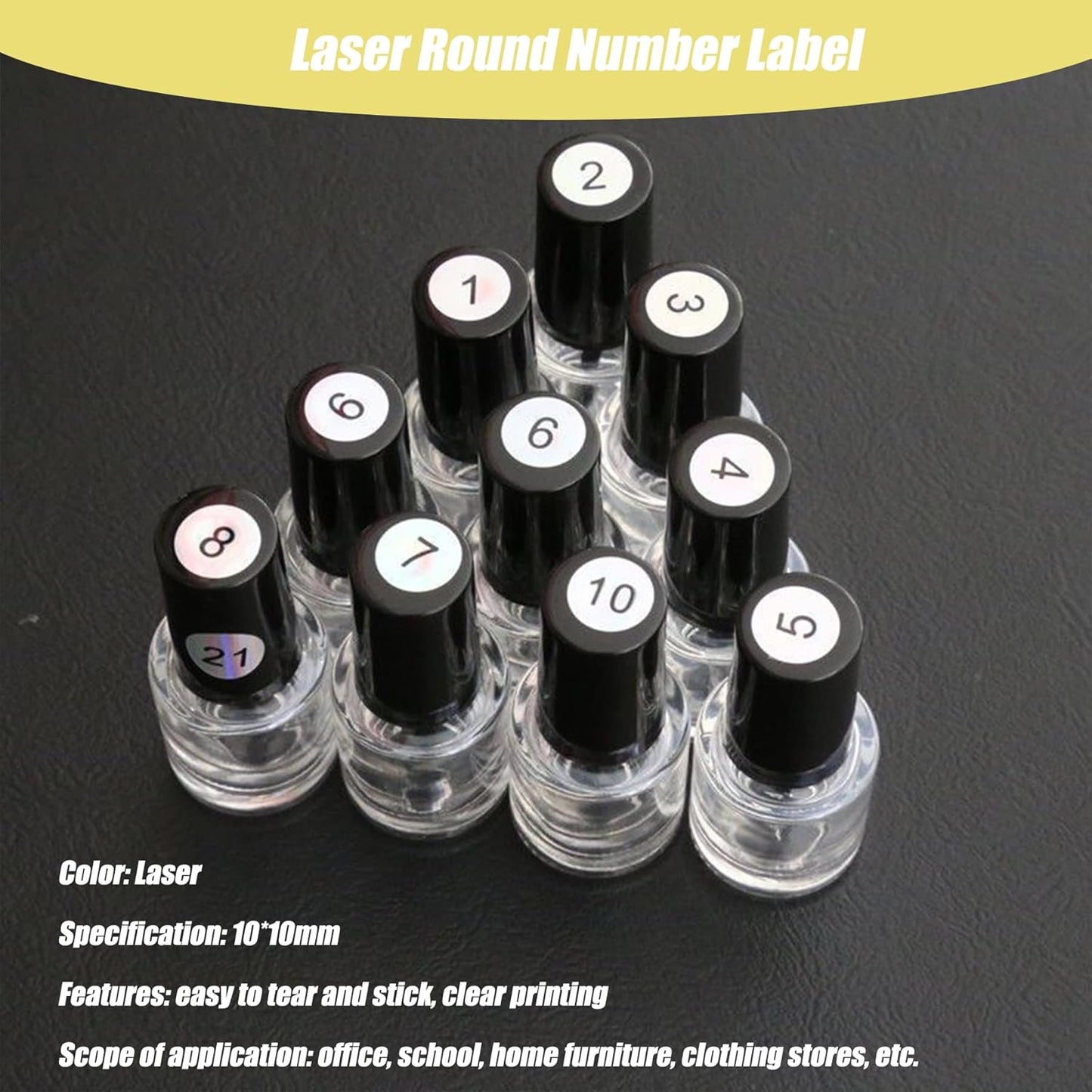 20 Sheets 1 to 1000 Waterproof Reflective Laser Number Stickers,Round Self Adhesive Stickers/Inventory/Storage Organizing Sticker