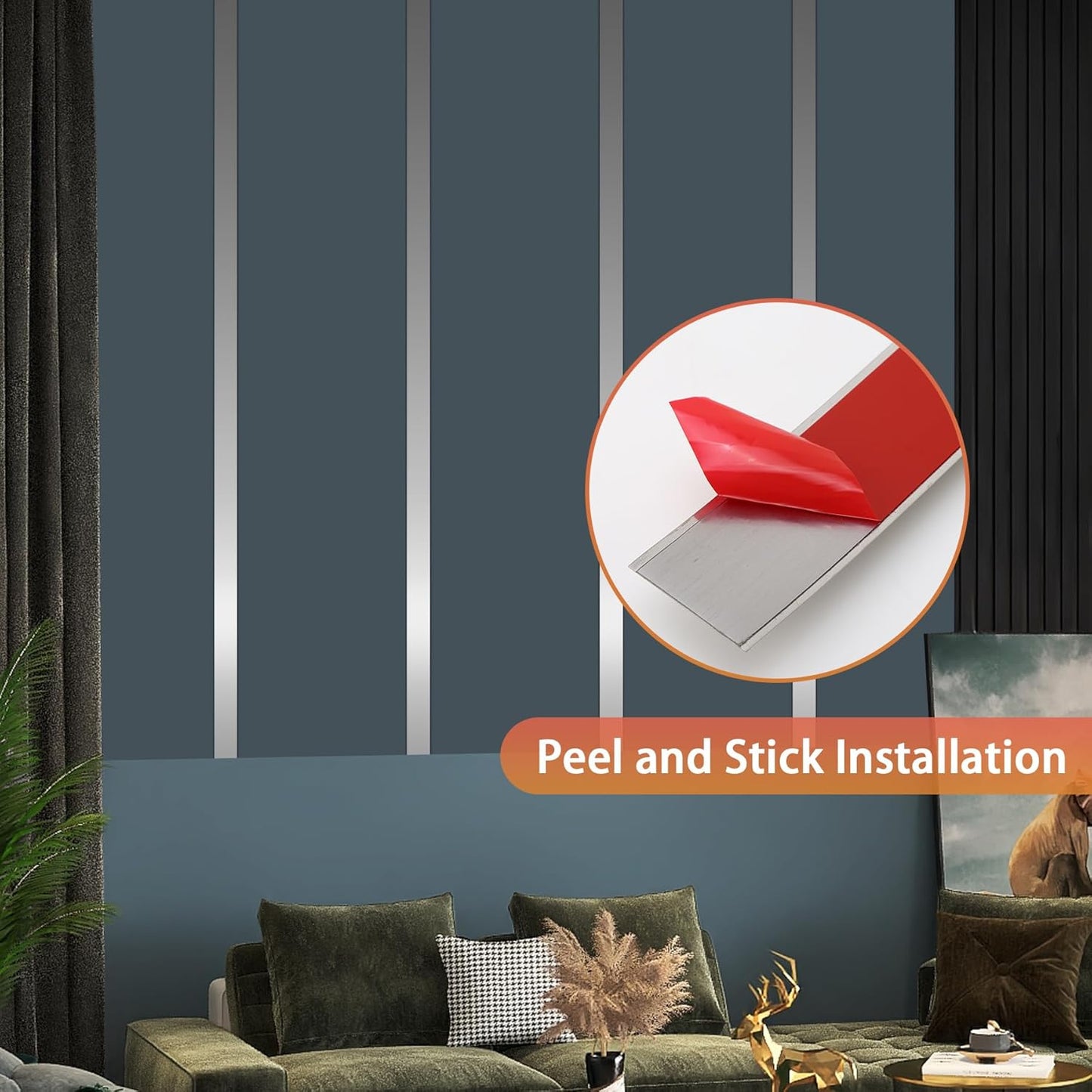 Self Adhesive Backing Metal Strip for Magnets, Flexible Ferrous Memo Tapes Roll for Bulletin Boards in Studio, Office, School (Glossy Silver, 118''L x 1.57''W)