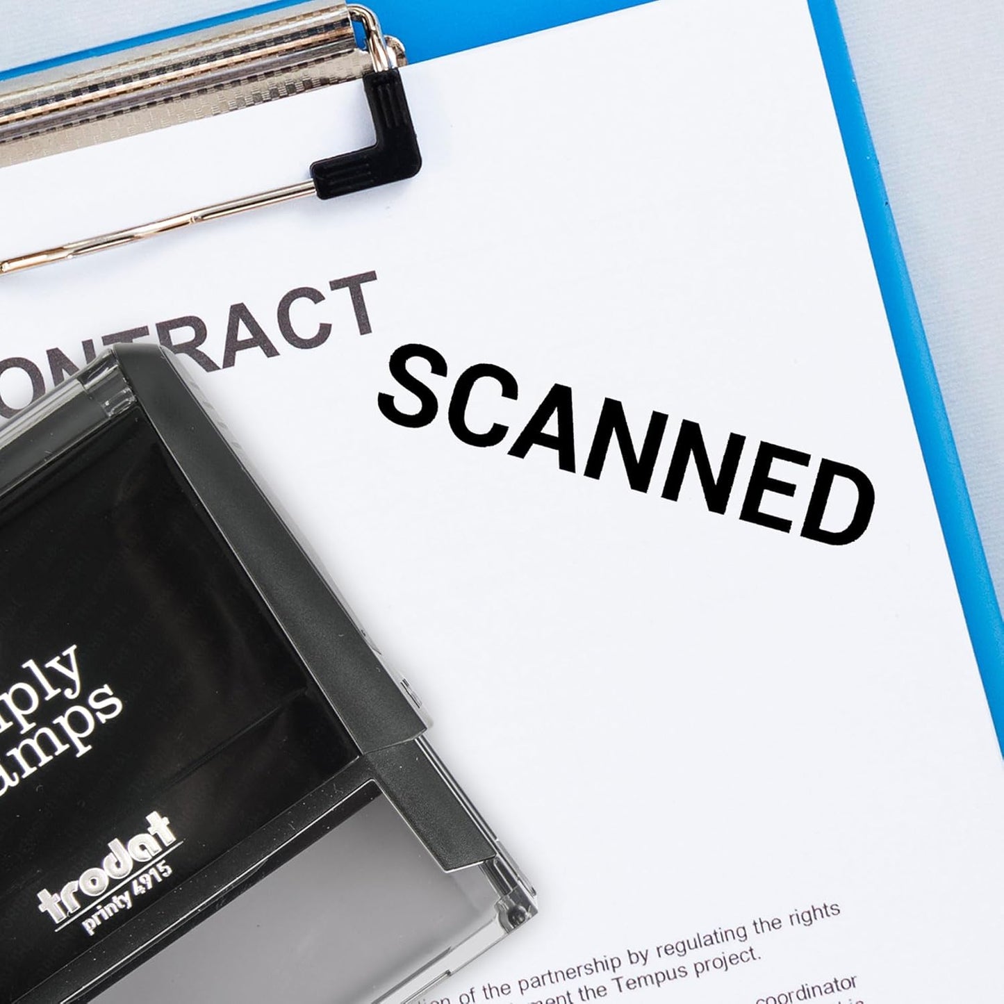 Scanned Office Stamp | 4 Different Sizes | 20 Designs | Multiple Color Options | Perfect for Quick Validation of Office Documents (Scanned, Xtra Wide)