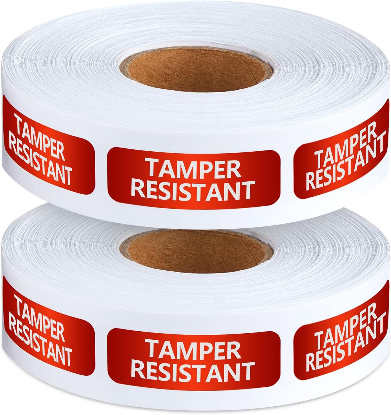 Gueevin 1000 Pcs Tamper Resistant Metallic Labels Adhesive Stickers, 0.5 x 1.5 Inches Tamper Evident Tape Holographic Seal for Box Mailing Packaging Sealing Delivery Office Home Supplies