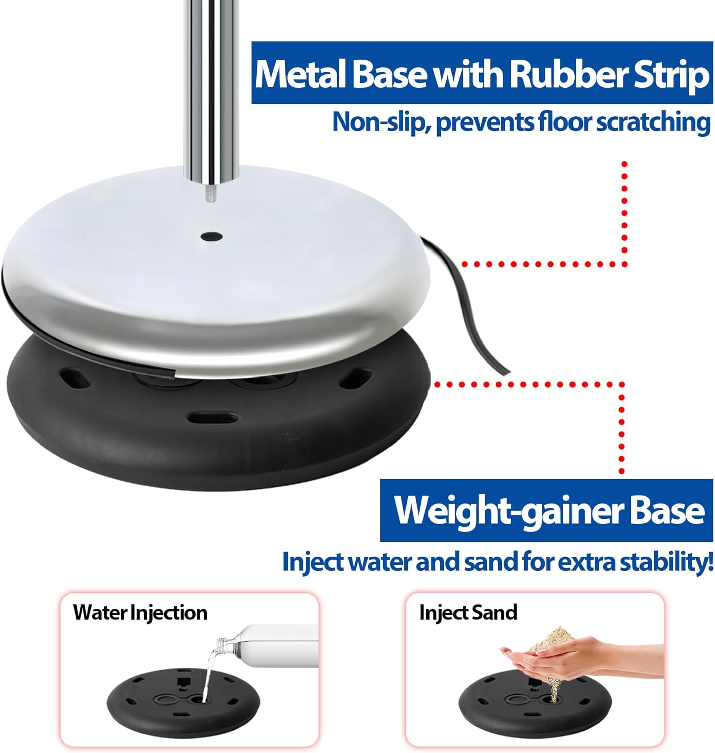 Sign Holder Stand 11x17 Inch - 6Packs Floor Standing Sign Holder - Adjustable Poster Sign Stand Pedestal Sign Holder for Vertical & Horizontal View Signage Stand, Silver