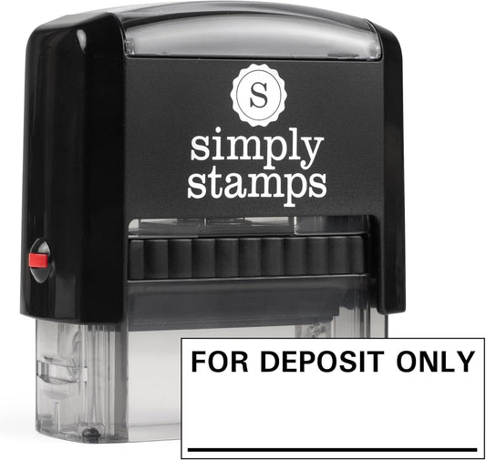 for Deposit Only Office Stamp | 4 Different Sizes | 20 Designs | Multiple Color Options | Perfect for Quick Validation of Office Documents (for Deposit Only, Medium)