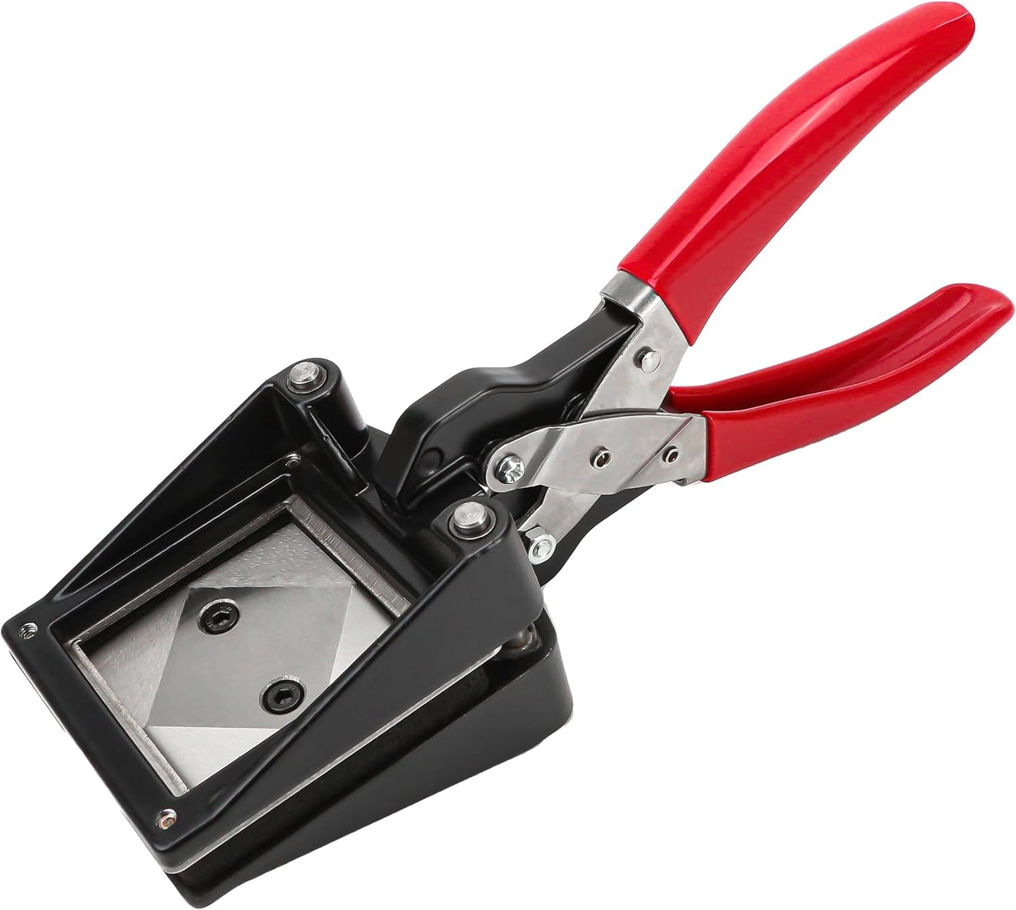 Professional 2''x2'' Passport Photo Cutter – Handheld Metal Die Punch Tool for ID Pictures, Business Cards, and Paper Cutting – Hardened Steel Dies, Office & Family Use (Black)