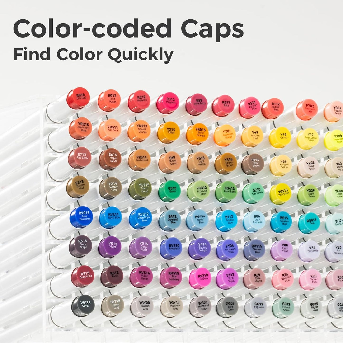 Ohuhu Alcohol Markers Brush Tip- 104-color Double Tipped Alcohol Based Art Marker Set for Artists Adults Coloring Illustration- Honolulu of Ohuhu Markers- Dual Tip Brush & Chisel- Refillable