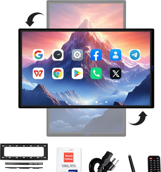 49" Digital Interactive Smart Boards, Electronic Whiteboard with Android OS & Screen Mirroring, Built-in Annotation & Live Streaming, Touch-Ready for Classroom Office Home (Board Only)