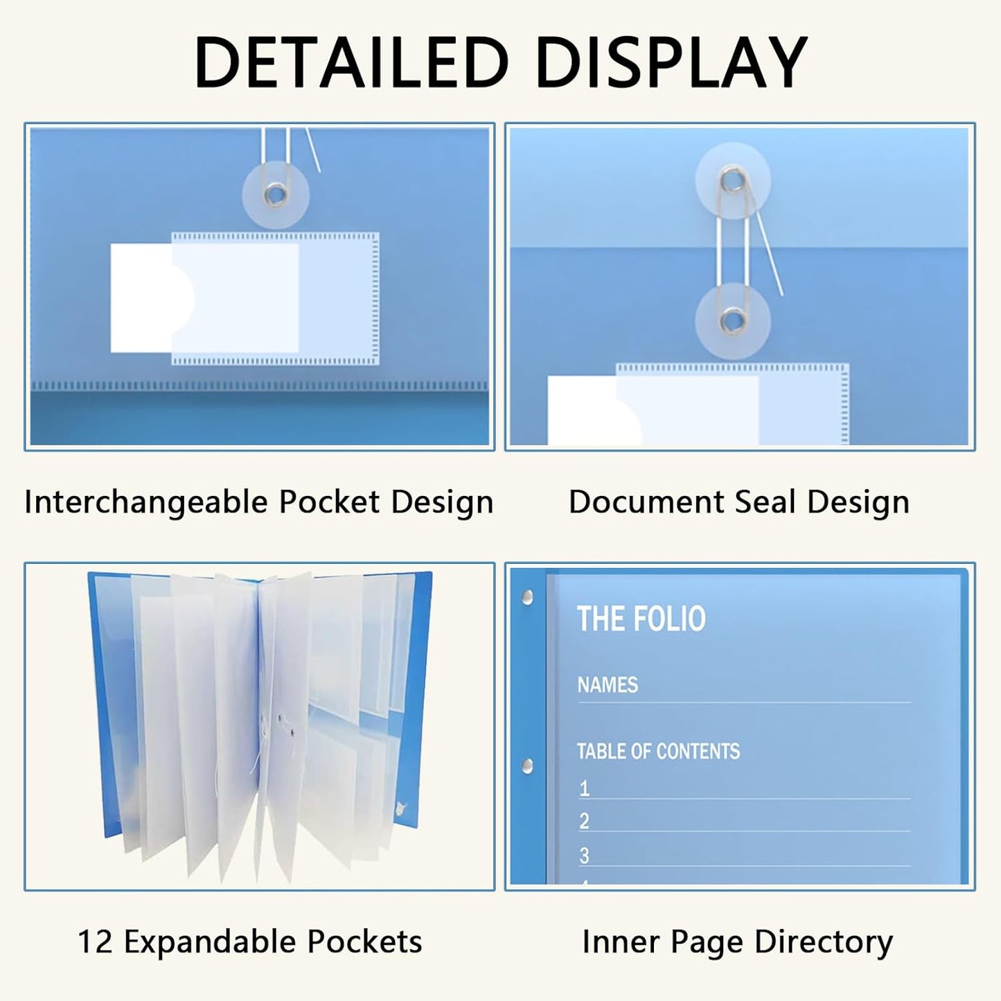 Family Life Binder & Document Organizer | Expanding Accordion File Folder with 12 Pockets for Passports, Certificates, SS Cards | Acid-Free, Rip-Proof Holds A4/ Letter Papers for Home Office School