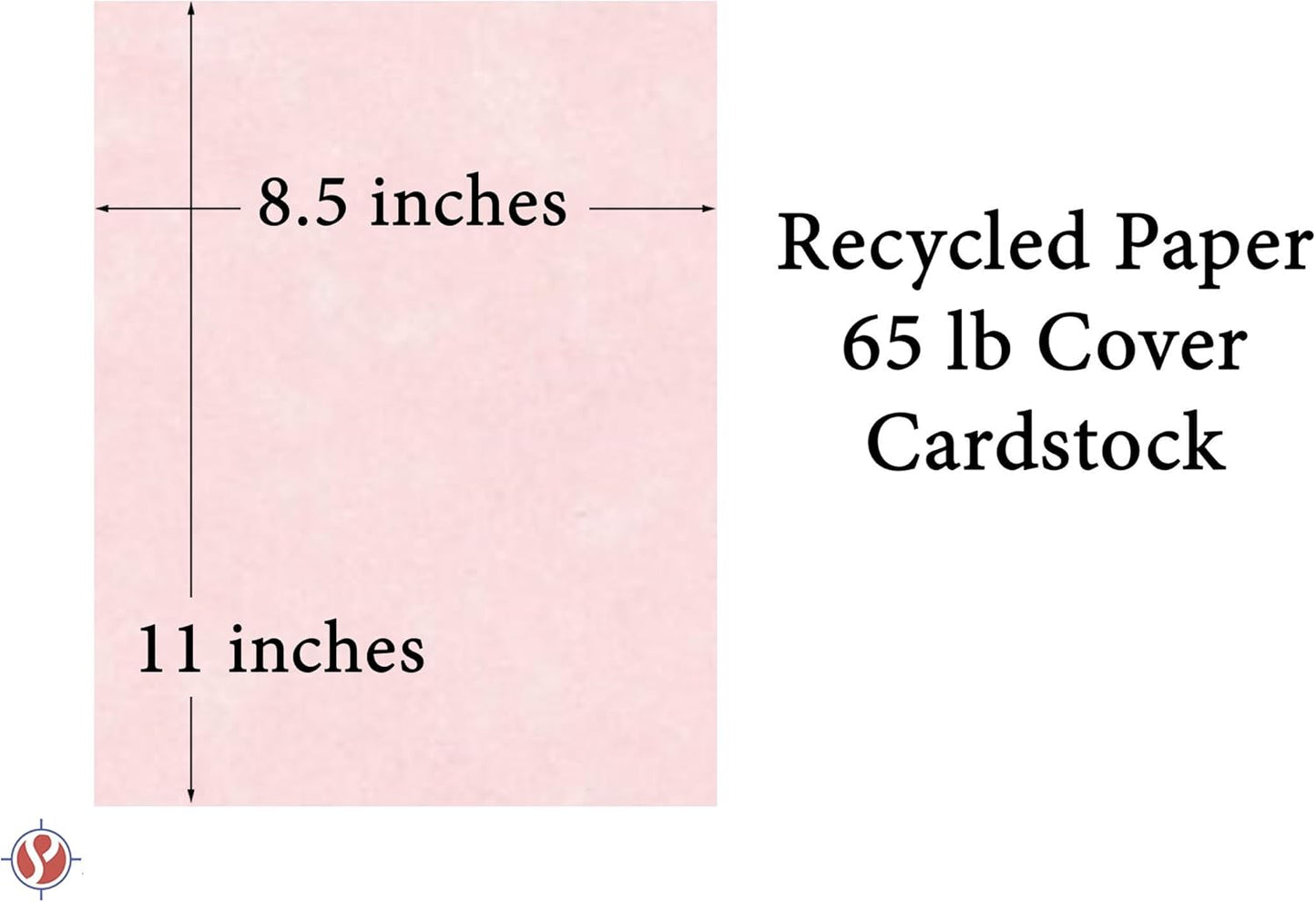 Ice Pink Stationery Parchment Recycled Paper | 65Lb Cover Cardstock | 8.5” x 11” Inches | 50 Sheets Per Pack