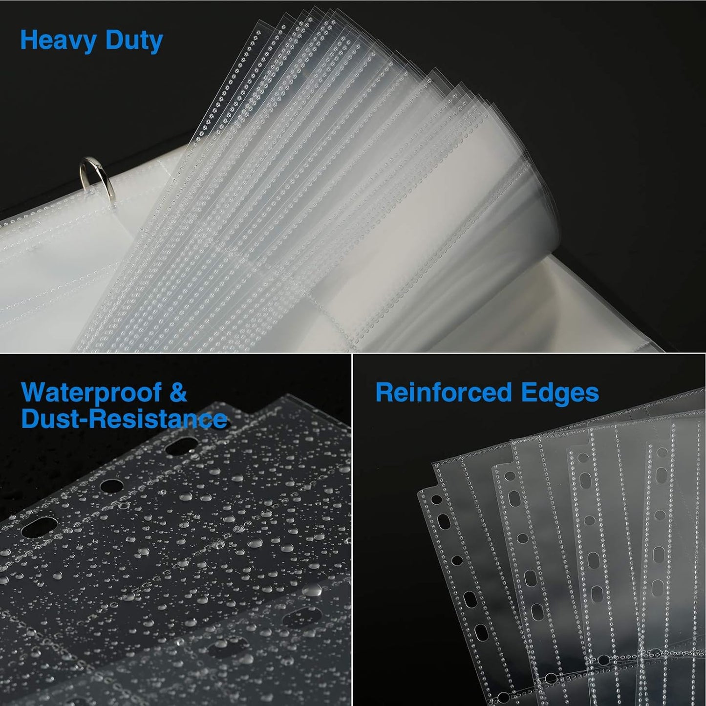 Sooez 30 Pack 4x6 Photo Sleeves, Heavy Duty Photo Sleeves for 3 Ring Binder (for 120 Pictures), Plastic Photo Album Refill Pages, Clear Archival Photo Album Sleeve, Photo Pages Sheets 8.5x11