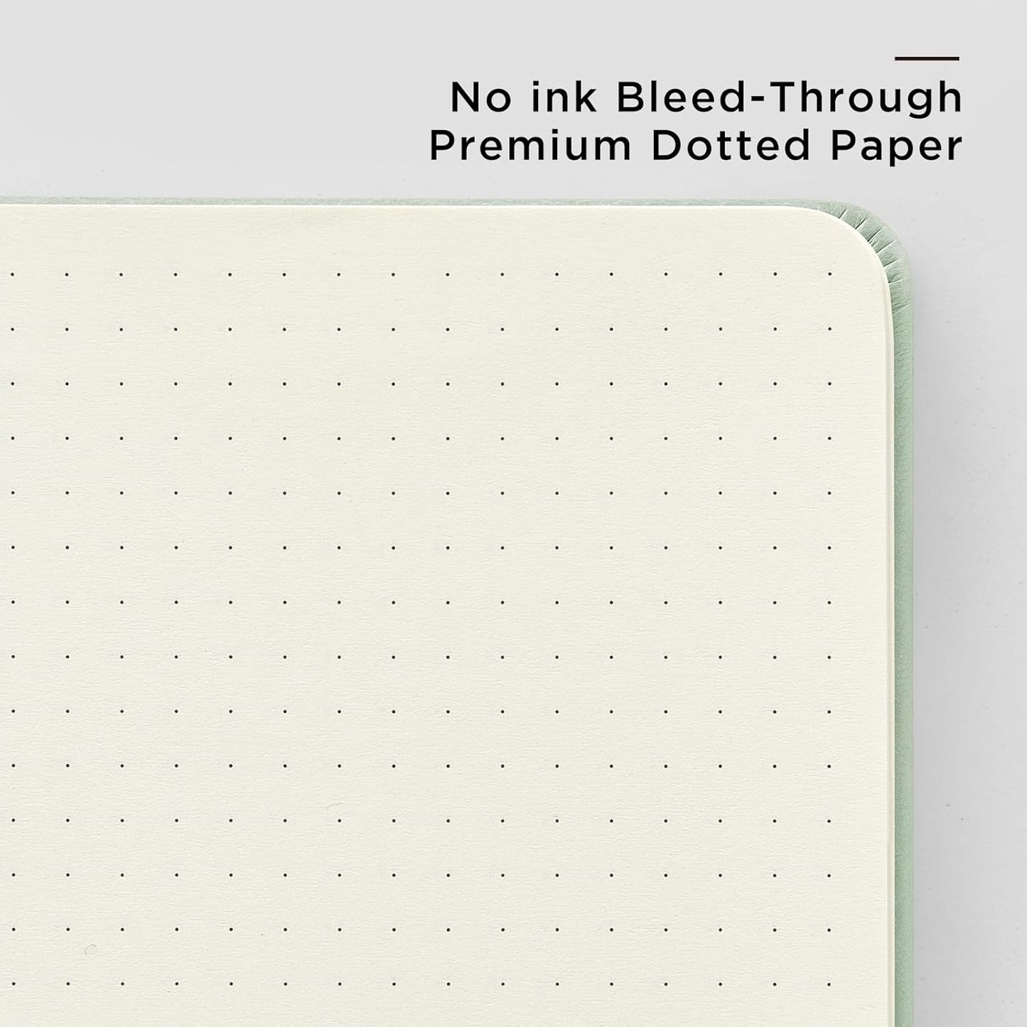 &And Per Se Dotted Journal Notebook, A5 Hardcover Bullet Dotted Journal, 160 Pages 100 gsm Thick Dotted Paper, 3 Sheets of Stickers Included - 5.7'' x 8''（Emerald）