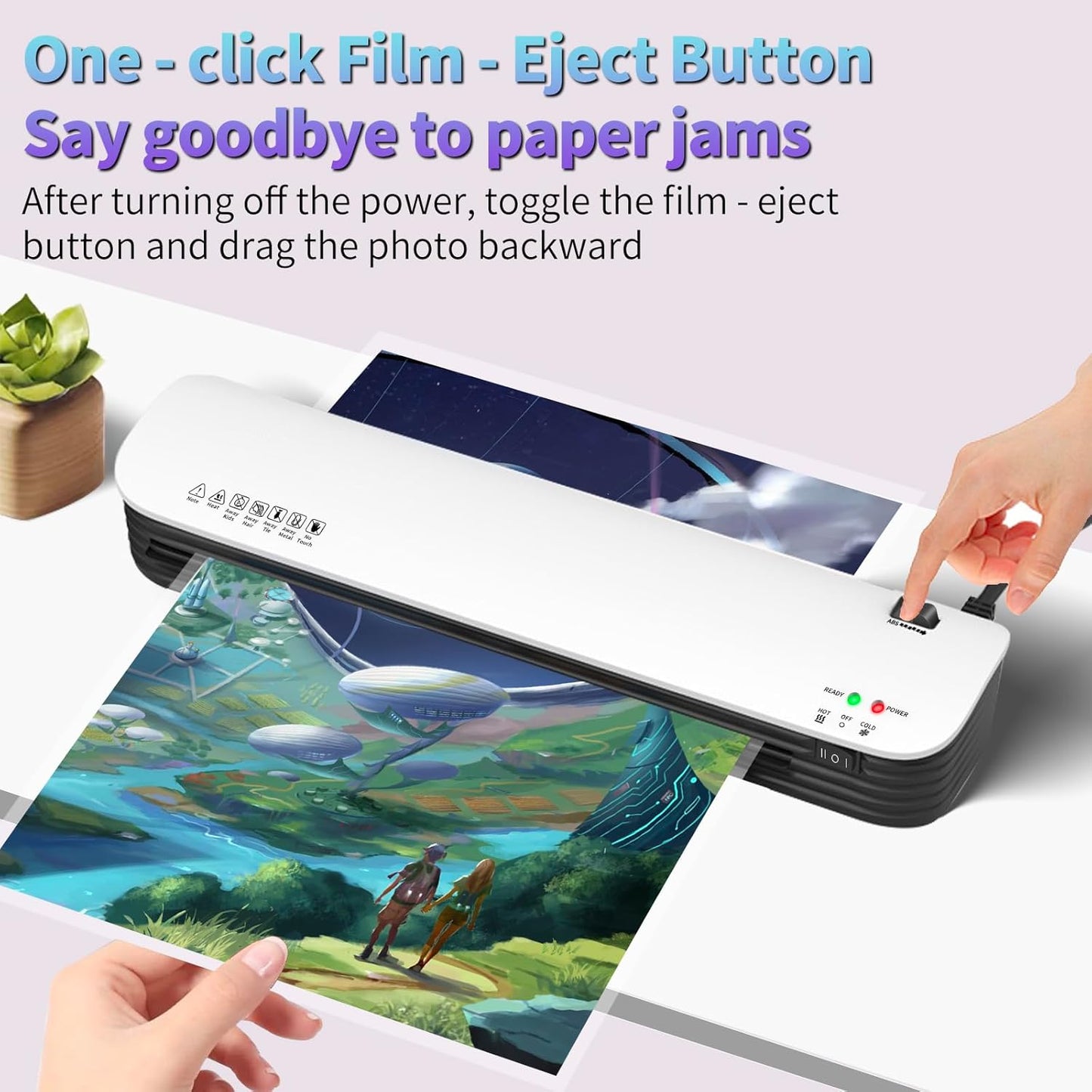 13 Inch Laminator Machine for Documents and Photos, 6 in1 A3/A4 Thermal Laminator Machine with Never Jam Technology, 15 Laminating Sheets, Use for Home Office School or Business