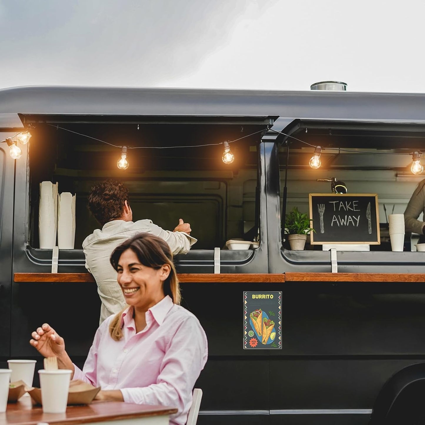 PATIKIL Acrylic Sign Holder, 12 Pack 5x7 Wall Sign Paper Holder Clear Picture Frame with Double Side Adhesive Tape for Office Restaurant Memo Menu Guide, Horizontal