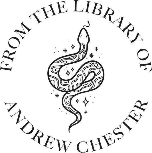 Personalized Book Embosser, Wooden Book Stamp, Self Inking Book Stamp, Custom Round Library Book Embossing Tool, Teacher School Book Stamp, Ex Libris Stamp, Gift for Book Lover (Serpent)