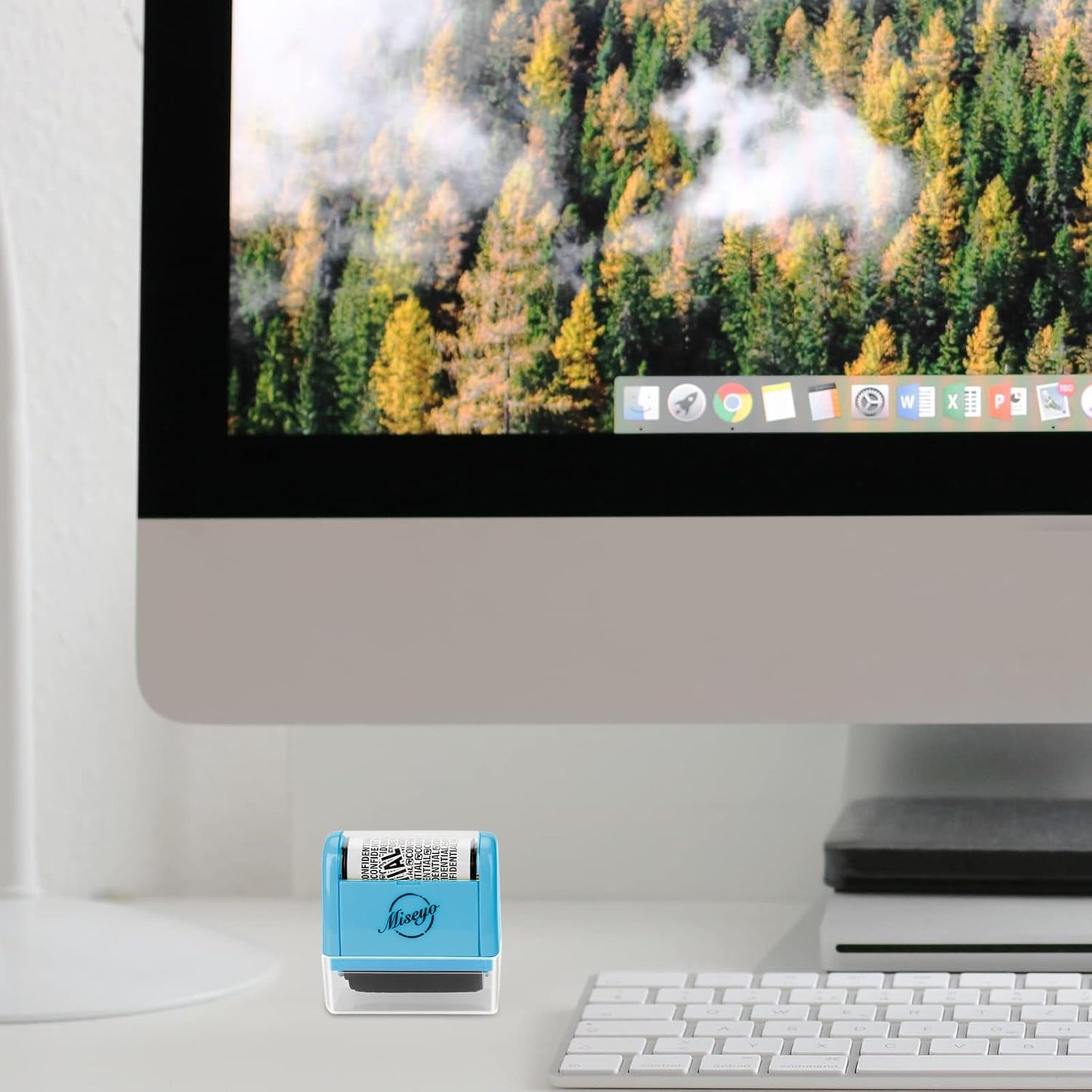 Miseyo Wide Roller Stamp Identity Theft Stamp 1.5 Inch Perfect for Privacy Protection,Anti-Theft Security Confidential Easy for Guard Personal Information Blockout - 3Pack Set