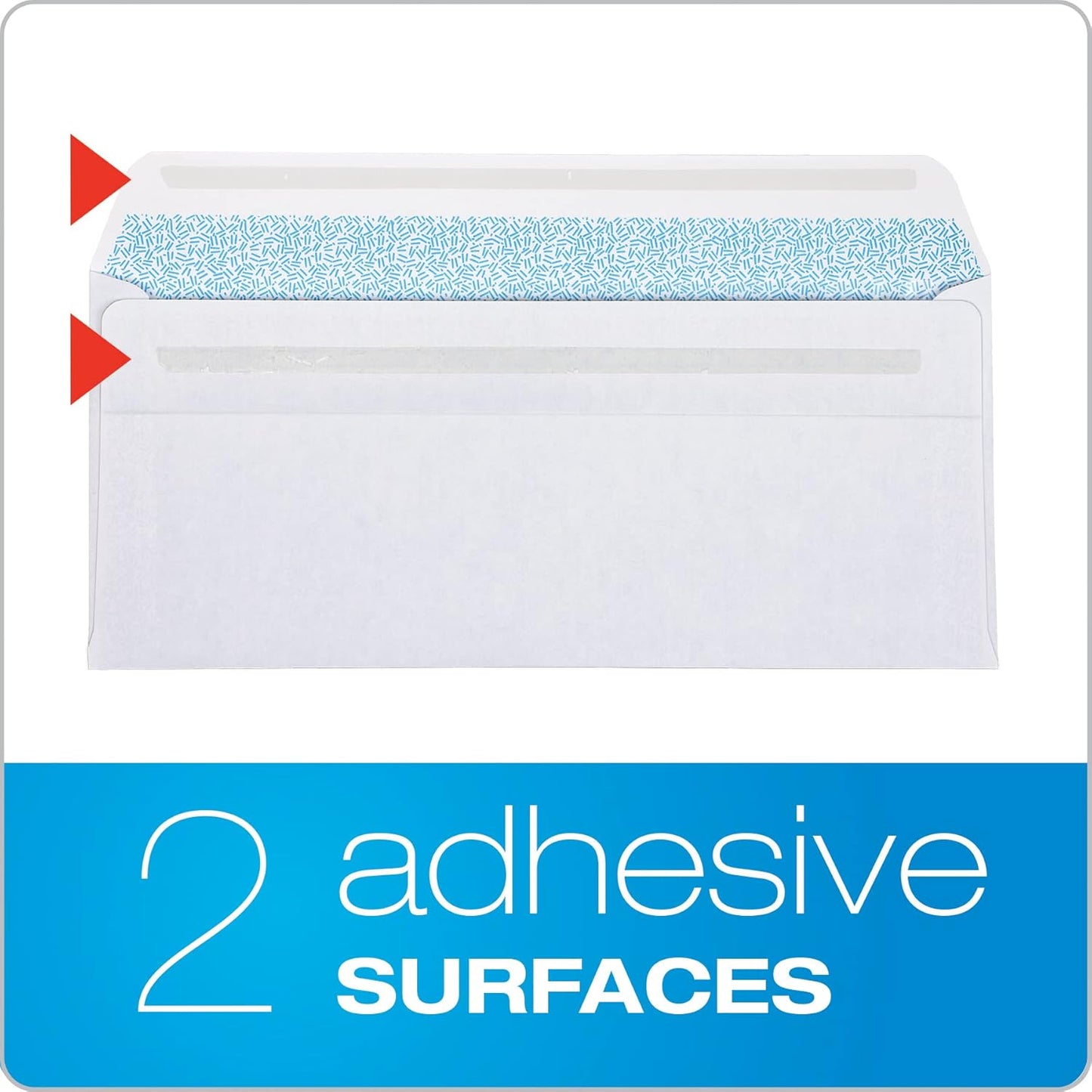 Columbian #9 Security Envelopes, 500/Box, Double Window, 3-7/8" x 8-7/8", Redi-Seal Self Seal, For Invoices & QuickBooks Statements, White (COLO181)