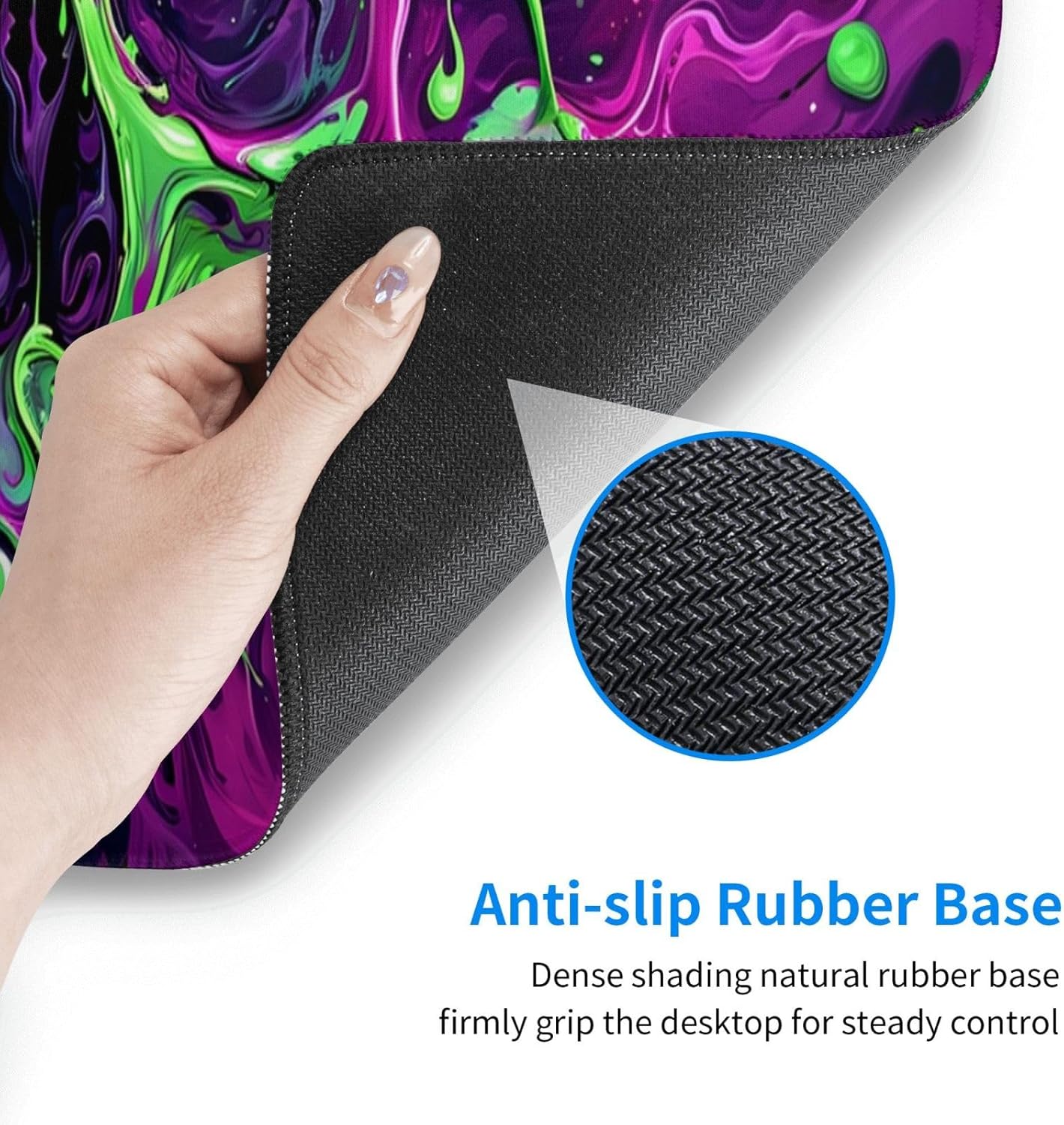 Gaming Mouse Pad Desk Pad,Extended Big Mouse Pad,31.5x11.8 Inch Long Computer Keyboard Mouse Mat Mousepad with 3mm Non-Slip Base and Stitched Edge for Gaming and Office… (Watercolor Skull 2)