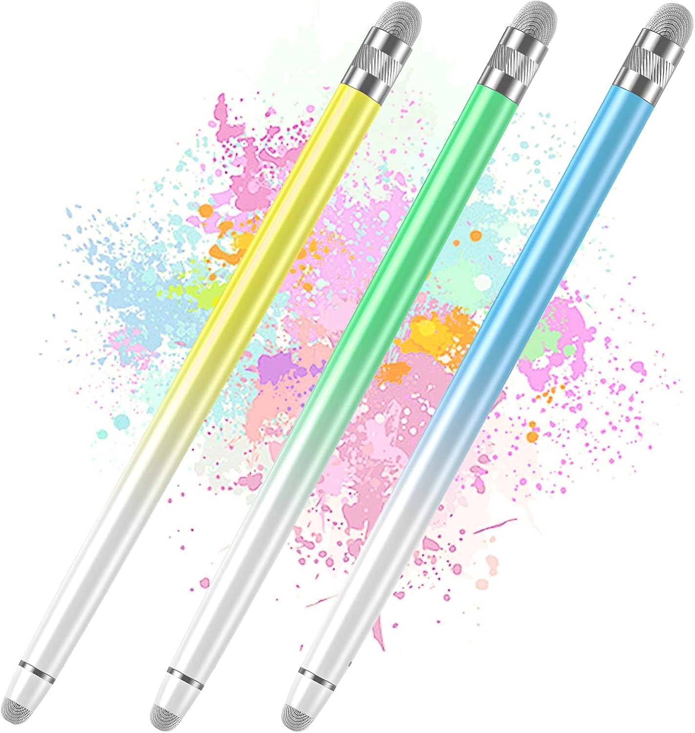 Bopomofo 3PCS Stylus Pen for Touchscreen,Stylus Pen for iPhone/iPad/Tablet Android/Microsoft/Surface, Compatible with Touch Screens(Blue/Green/Yellow)