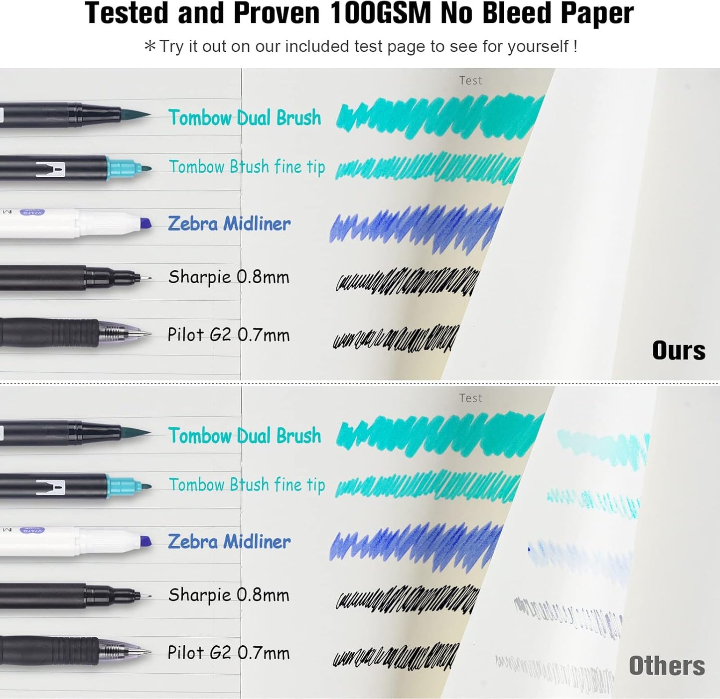 5 Pack College Ruled Notebook, 312 Numbered Pages Thick Notebooks Bulk, 100gsm No Bleed Paper Hardcover Leather Journal, Lined Journal Notebook Set for Women Men School Office, A5, Black