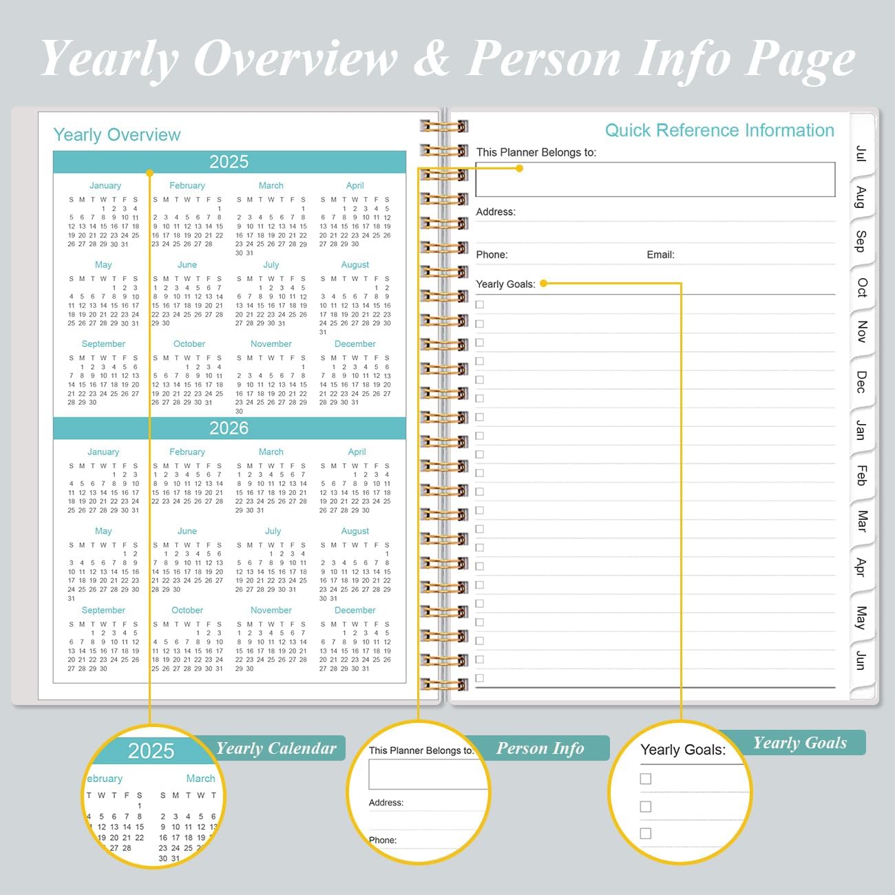 2025-2026 Appointment Book & Planner - Hourly Planner from July 2025 - June 2026, Weekly Appointment Book 2025-2026 with 30-Minute Interval, 6.4" x 8.5", Black