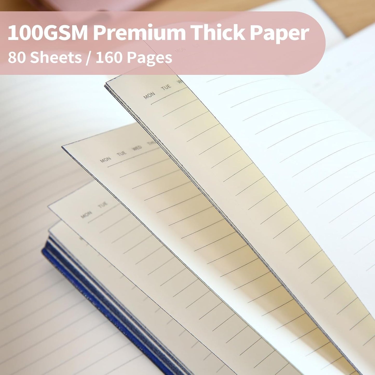 Lined Journal Notebook for Women A5 Softcover PU Leather Journals for Writing, 160 Pages Daily Journaling, College Ruled Notebooks for Work School, Business 6.38'' X 8.28'' Army Green