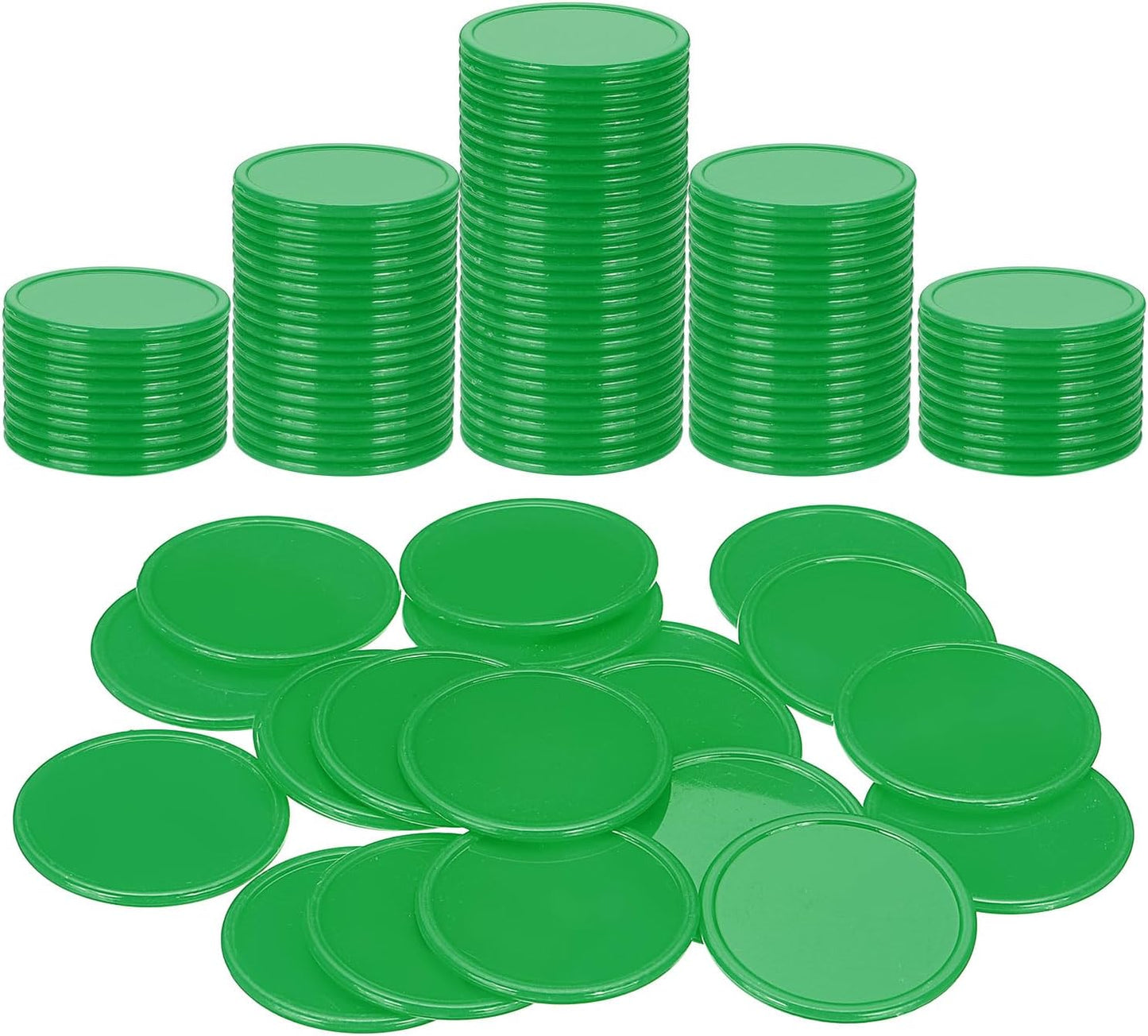 uxcell Plastic Poker Chips, Learning Counters Counting Counters Disk Marker Opaque Game Token for Game Play Math Counting