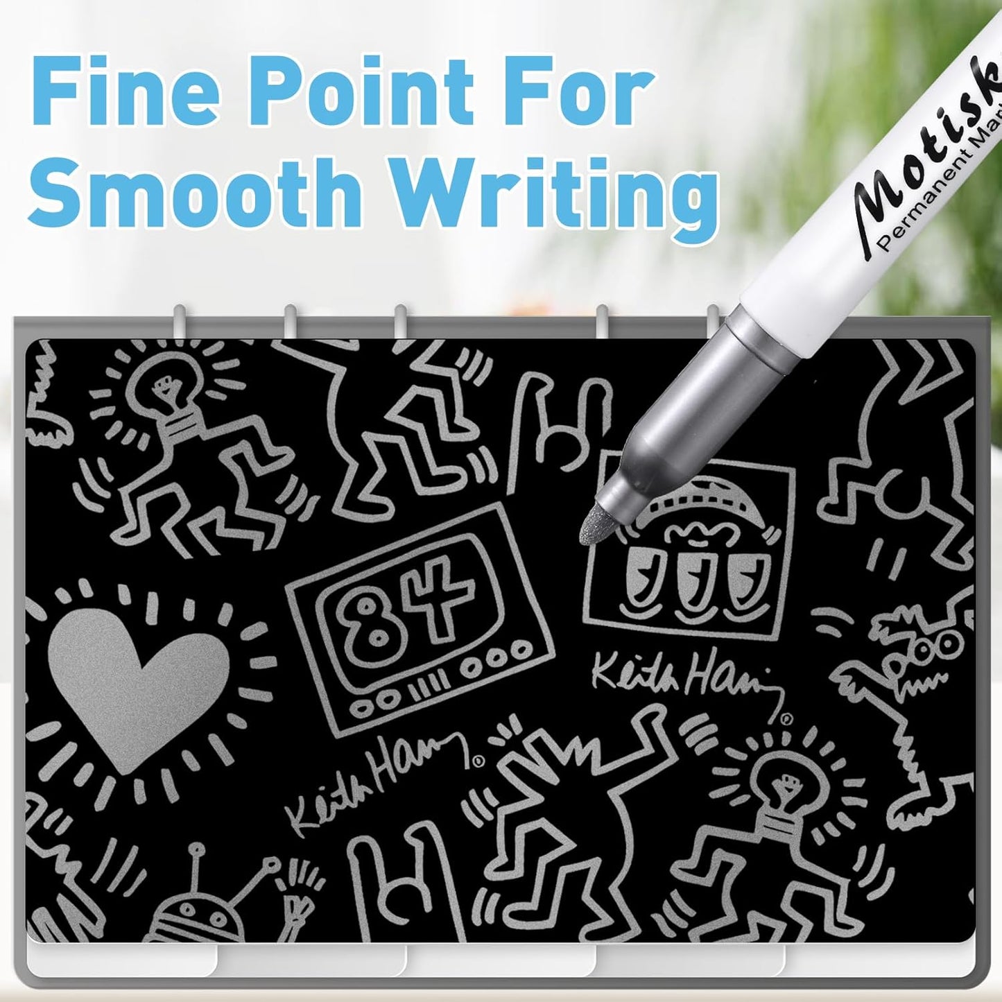 120 Pcs Metallic Permanent Markers Bulk: Silver Metallic Marker Pens Set with Fine Point Tips for Gift Card Making, Artist Illustration, Industrial Marking