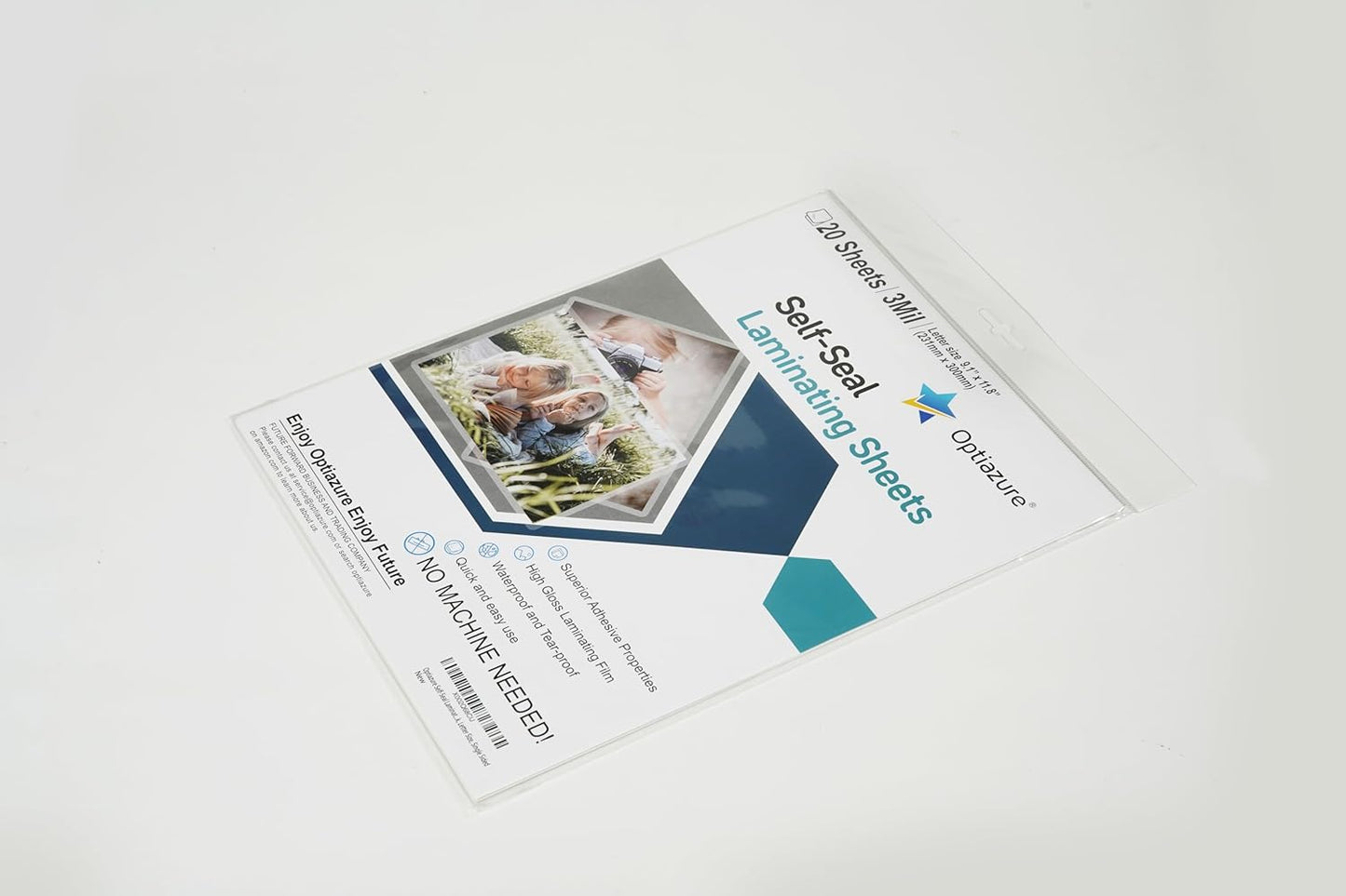 Self-Seal Laminating Sheets 9.1"x11.8" Inches, 3mil 20Pack, Letter Size, Single Sided