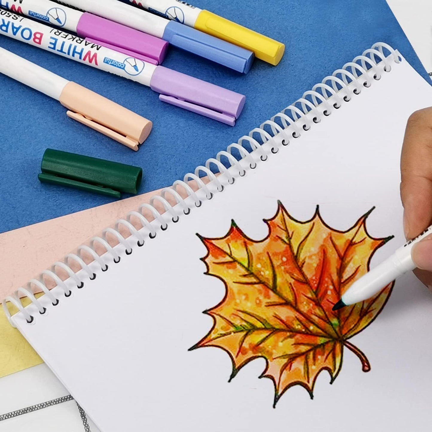 Rayson 1-1/8" Plastic Spiral Binding Coil, 240 Sheets Capacity, 4:1 Pitch 28.6mm White Coil Binding Spines for Business and Educational Purposes, 50 Pack